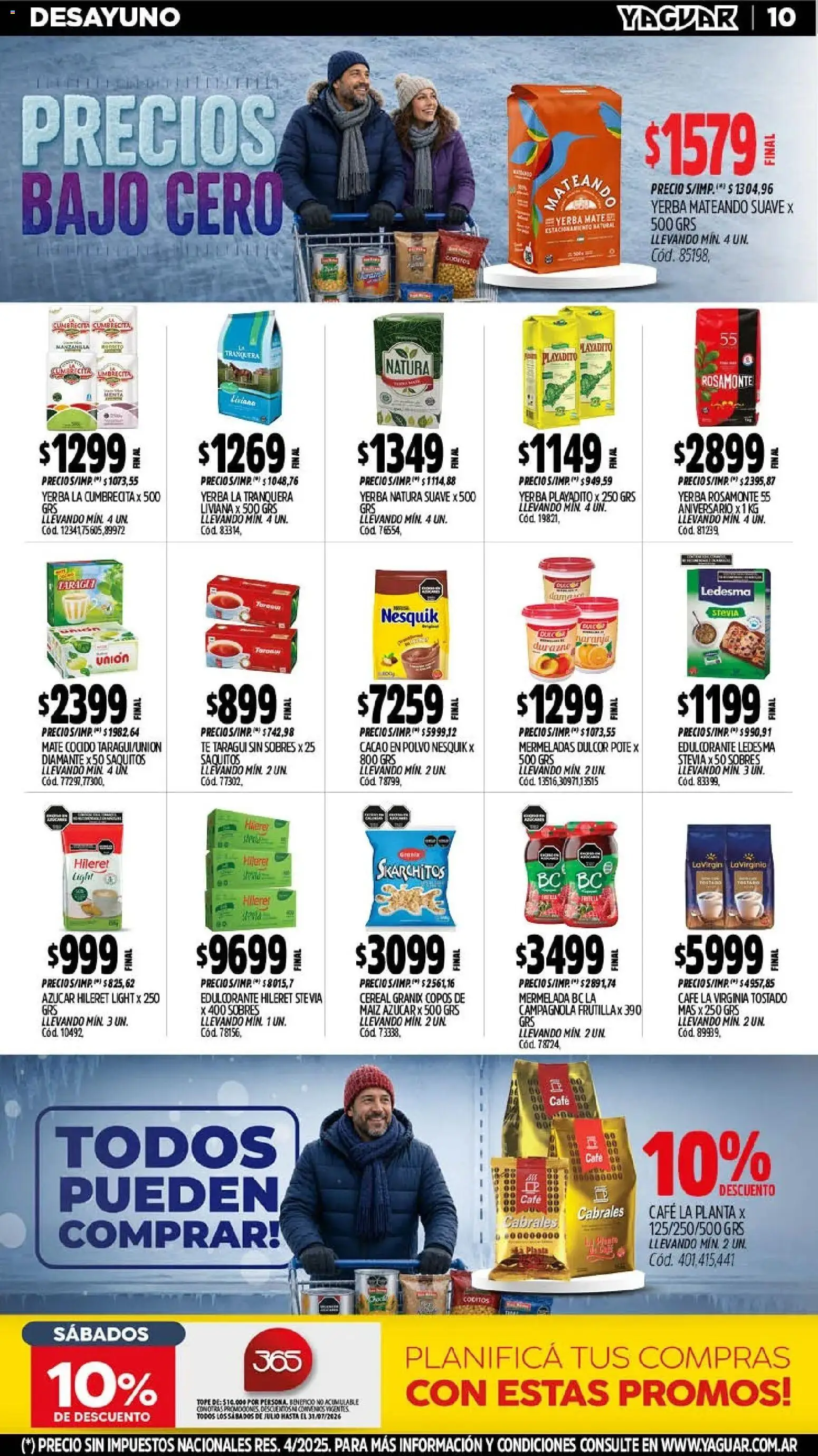 Yaguar - Oferta semanal Buenos Aires │ válido desde el 27/07/2026 | Página: 11 | Productos: Azucar, Durazno, Maiz, Mate cocido