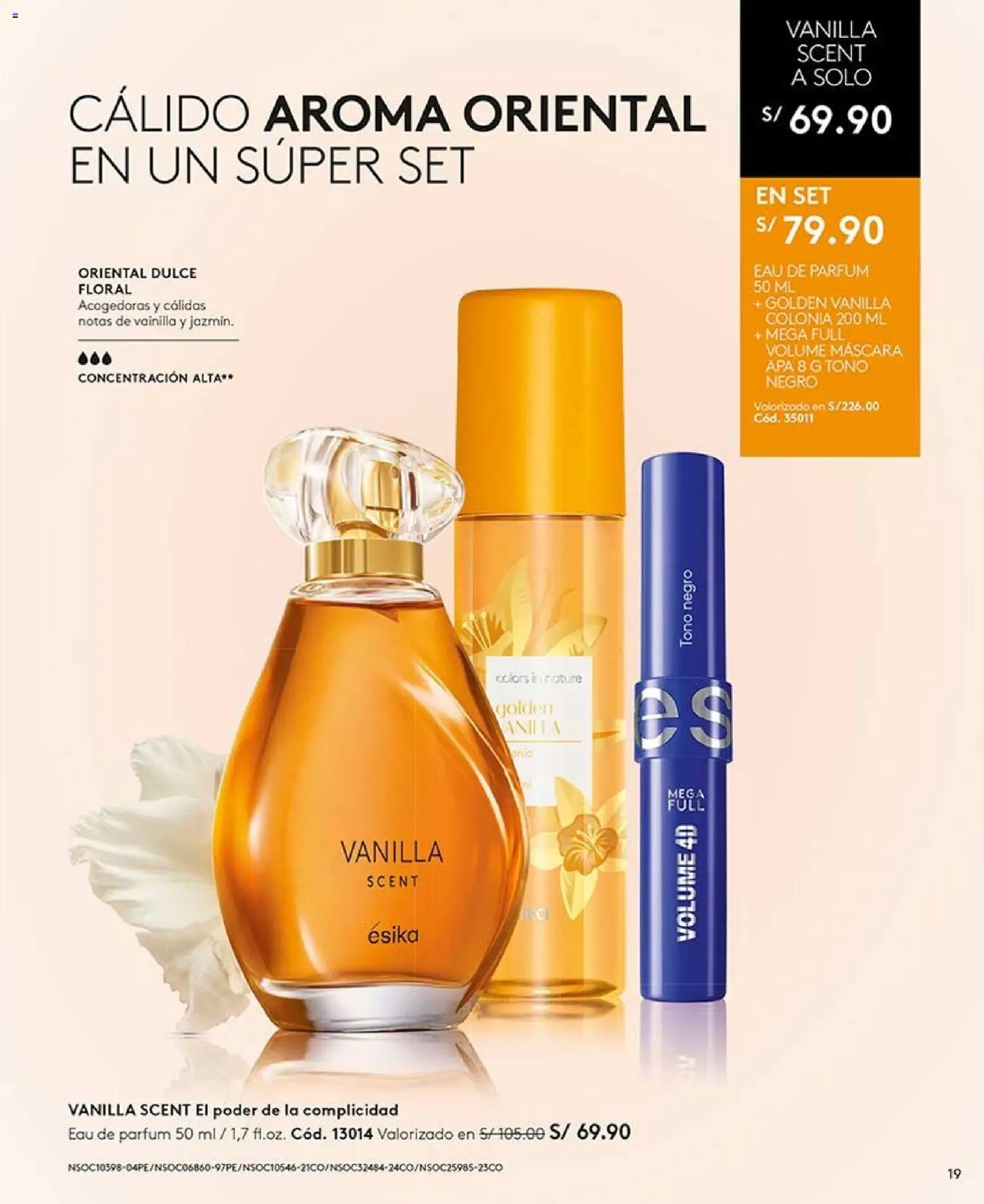 Catálogo Ésika válido desde 22/08/2026 | Página: 19 | Productos: Máscara, Vainilla