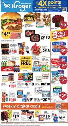 Preview of Kroger weekly ads valid from 09/23/2026