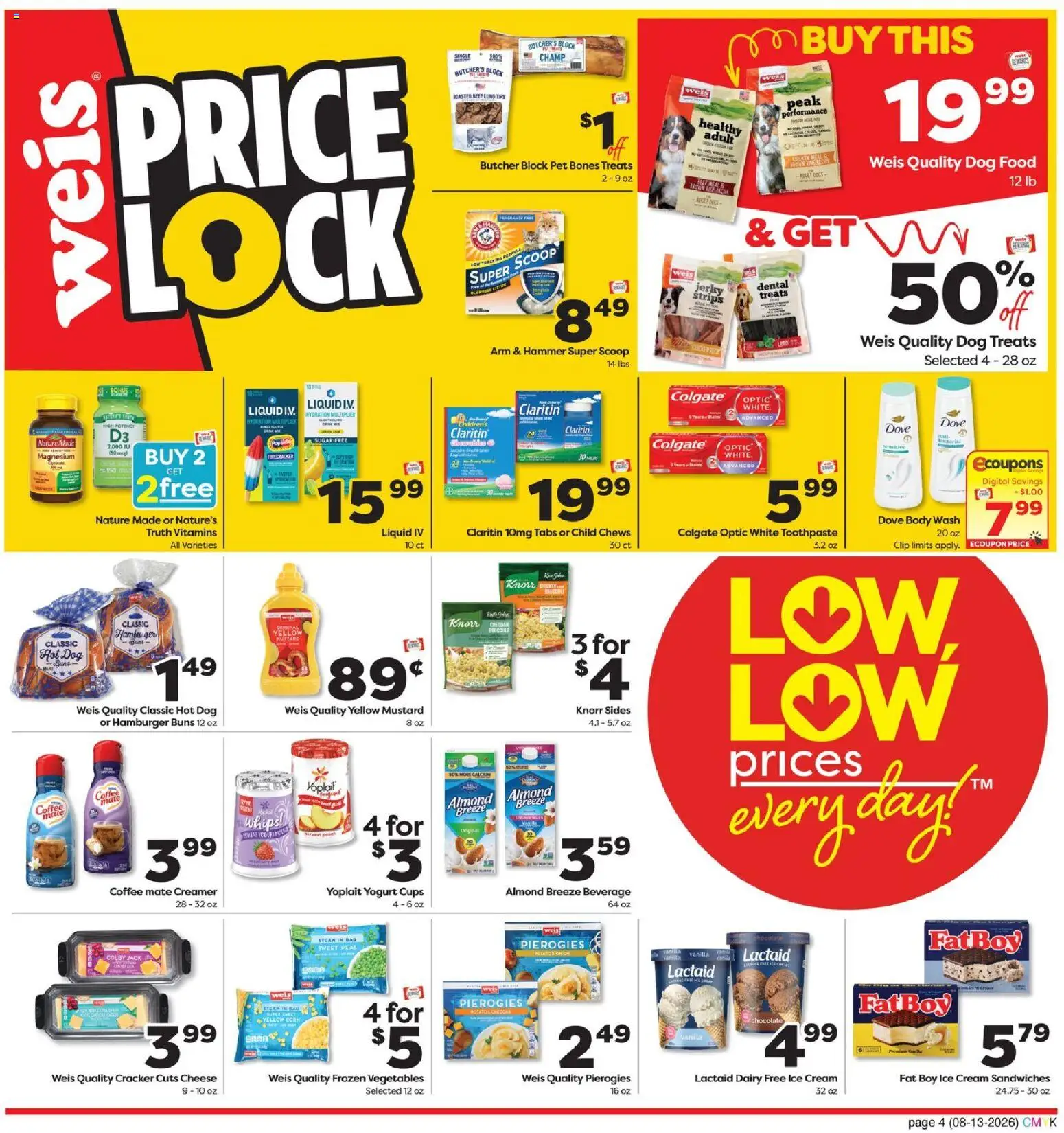 Weis Monthly Ad - valid from 08/13/2026 | Page: 5 | Products: Hammer, Mustard, Body Wash, Vegetables