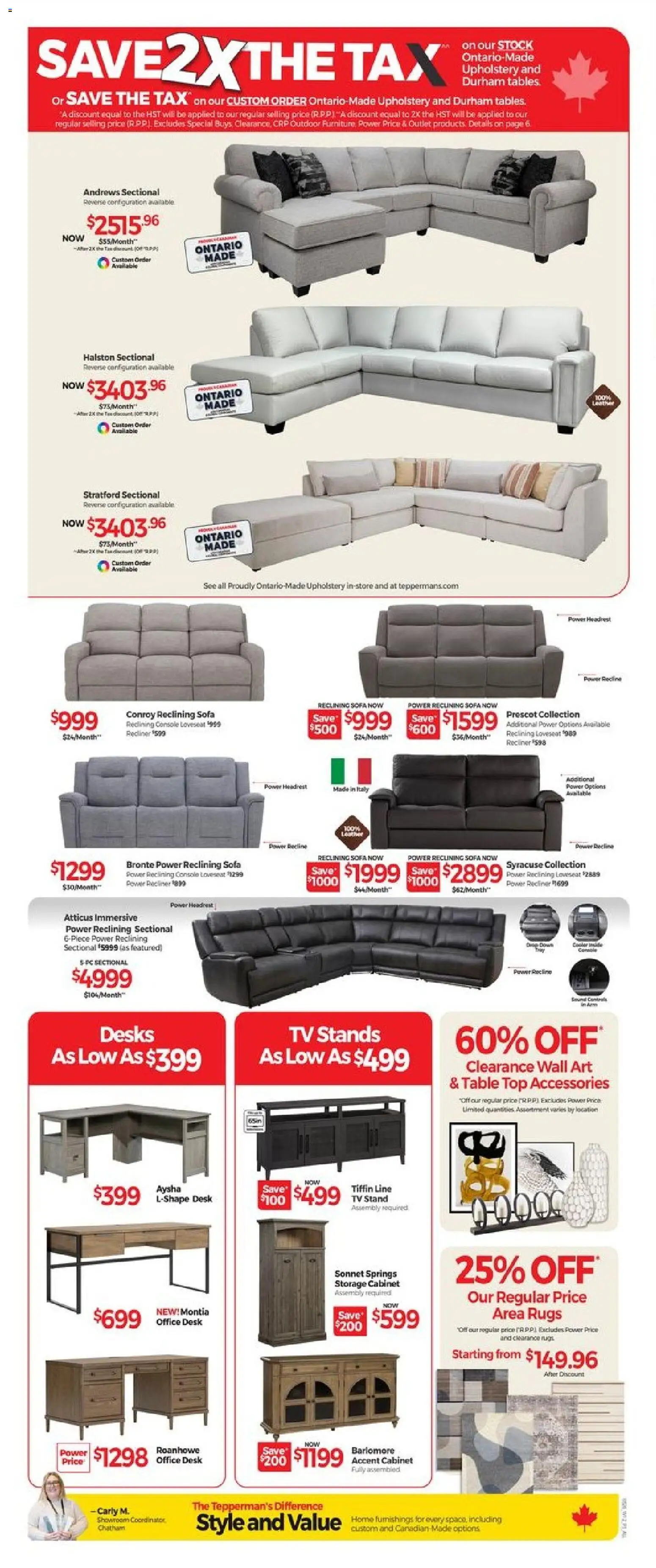 Tepperman's flyer valid from 08.05.2026 | Page: 5 | Products: Tv, Sofa, Cabinet, Office desk