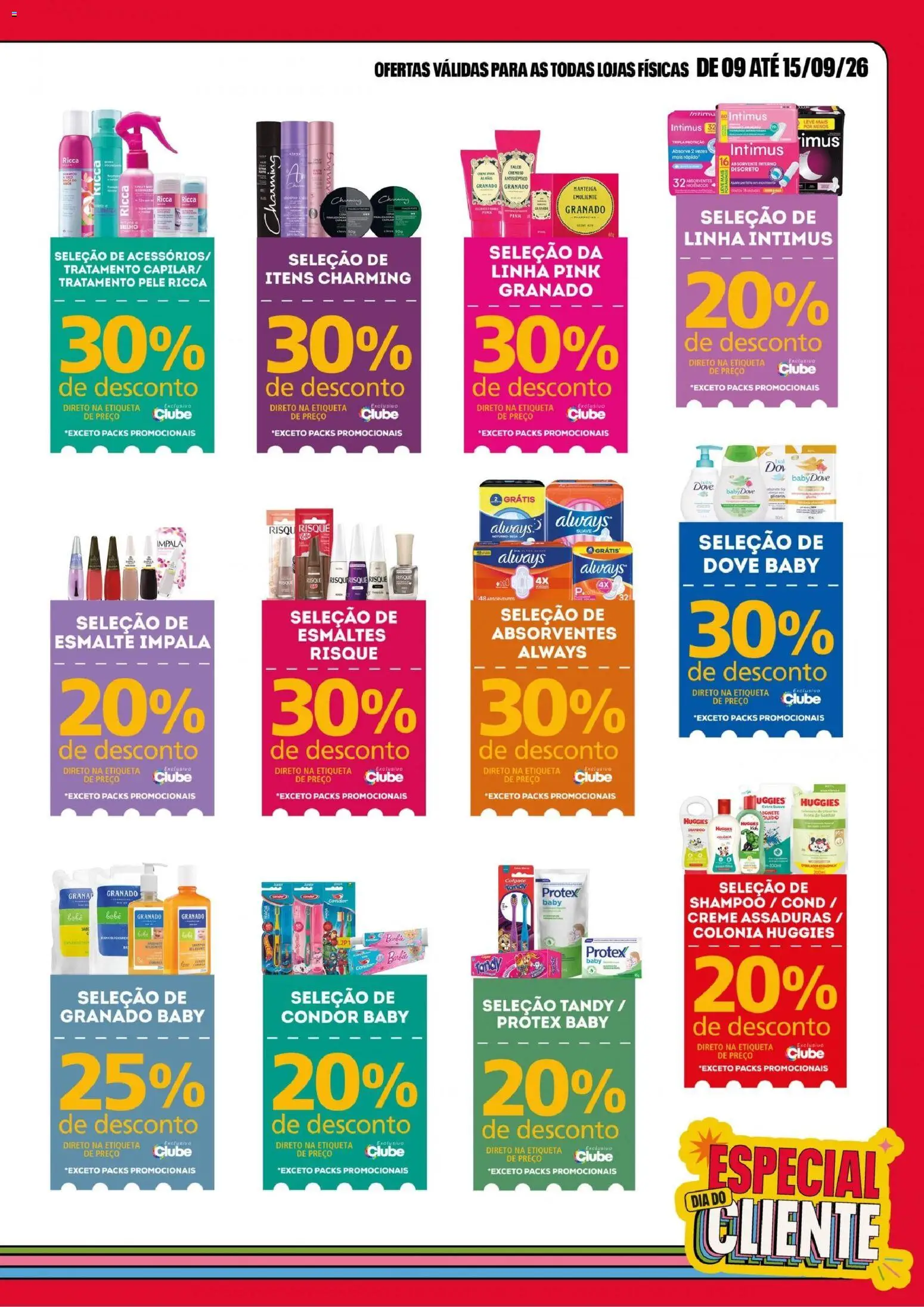 Bistek Supermercados Folheto - válido de 09/09/2026 | Página: 3 | Produtos: Shampoo, Manteiga, Creme, Absorvente interno