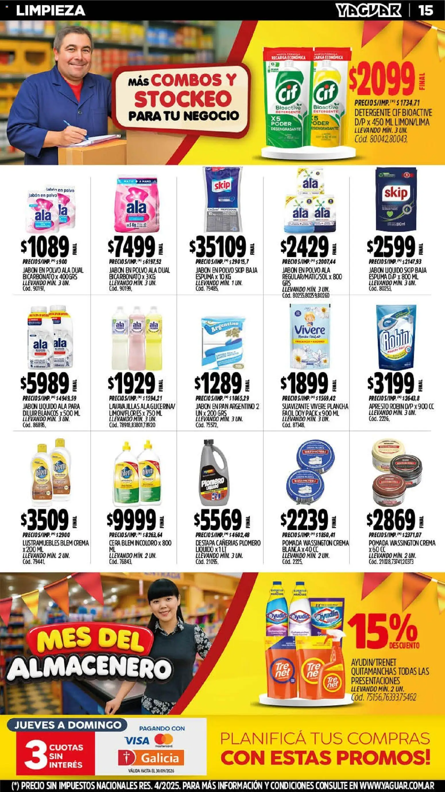 Yaguar - Oferta Semanal Salta │ válido desde el 07/09/2026 | Página: 16 | Productos: Pomada, Jabón en polvo, Quitamanchas, Detergente
