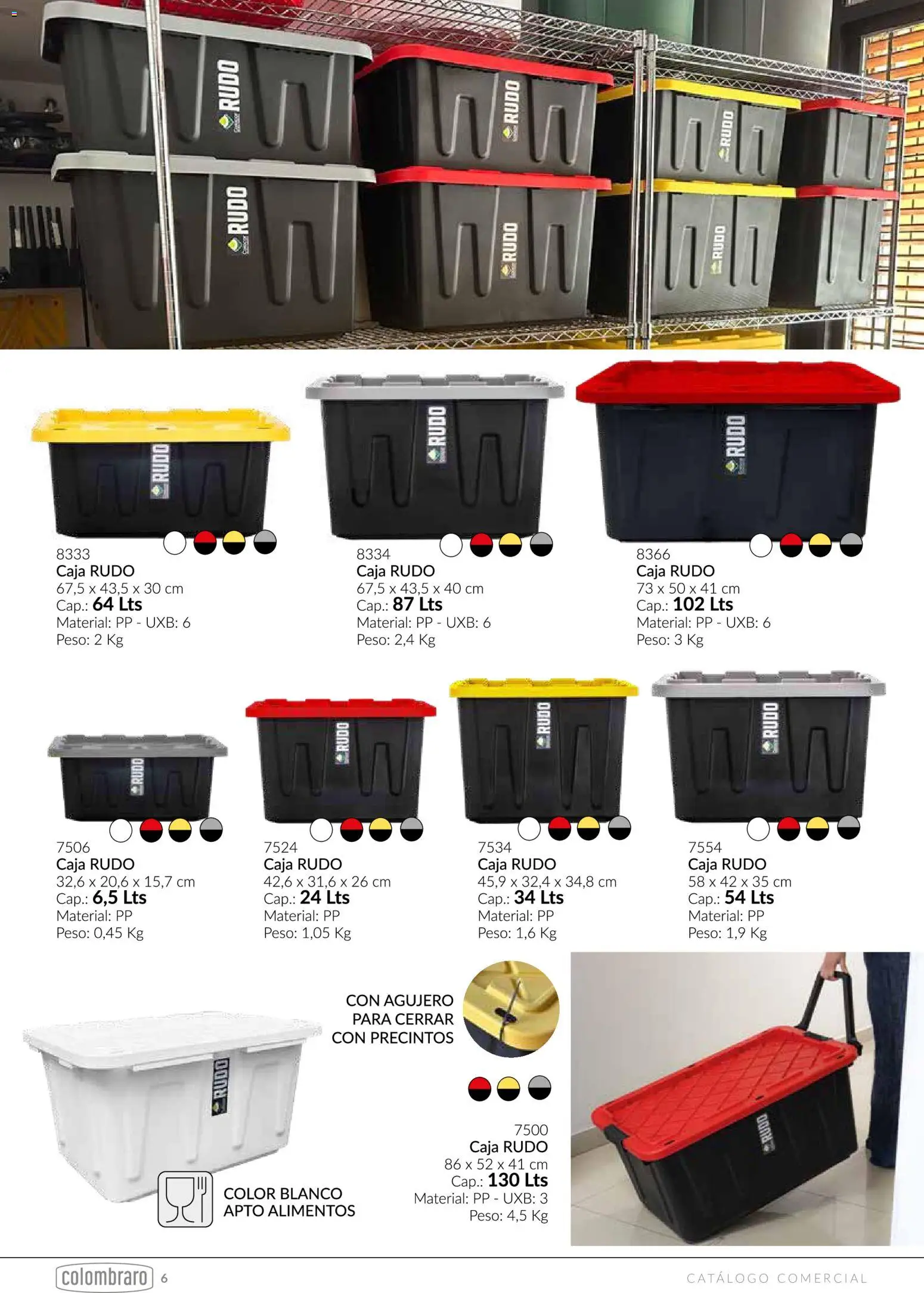 Colombraro - Catálogo Comercial │ válido desde el 11.05.2026 | Página: 6 | Productos: Peso, Precintos, Caja