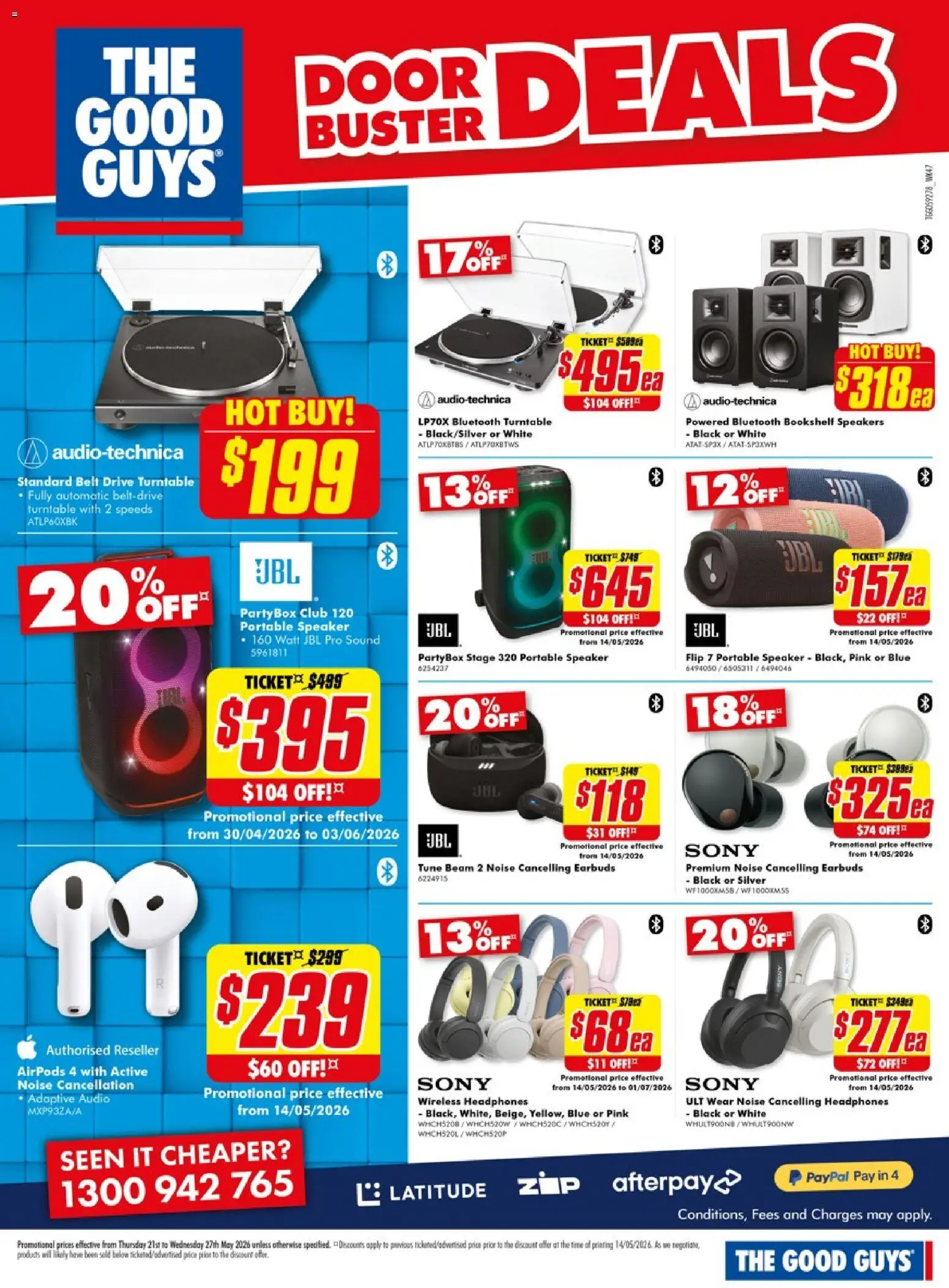 The Good Guys catalogue - valid from 20.05.2026 | Page: 8 | Products: Bookshelf, Door, Belt, Portable
