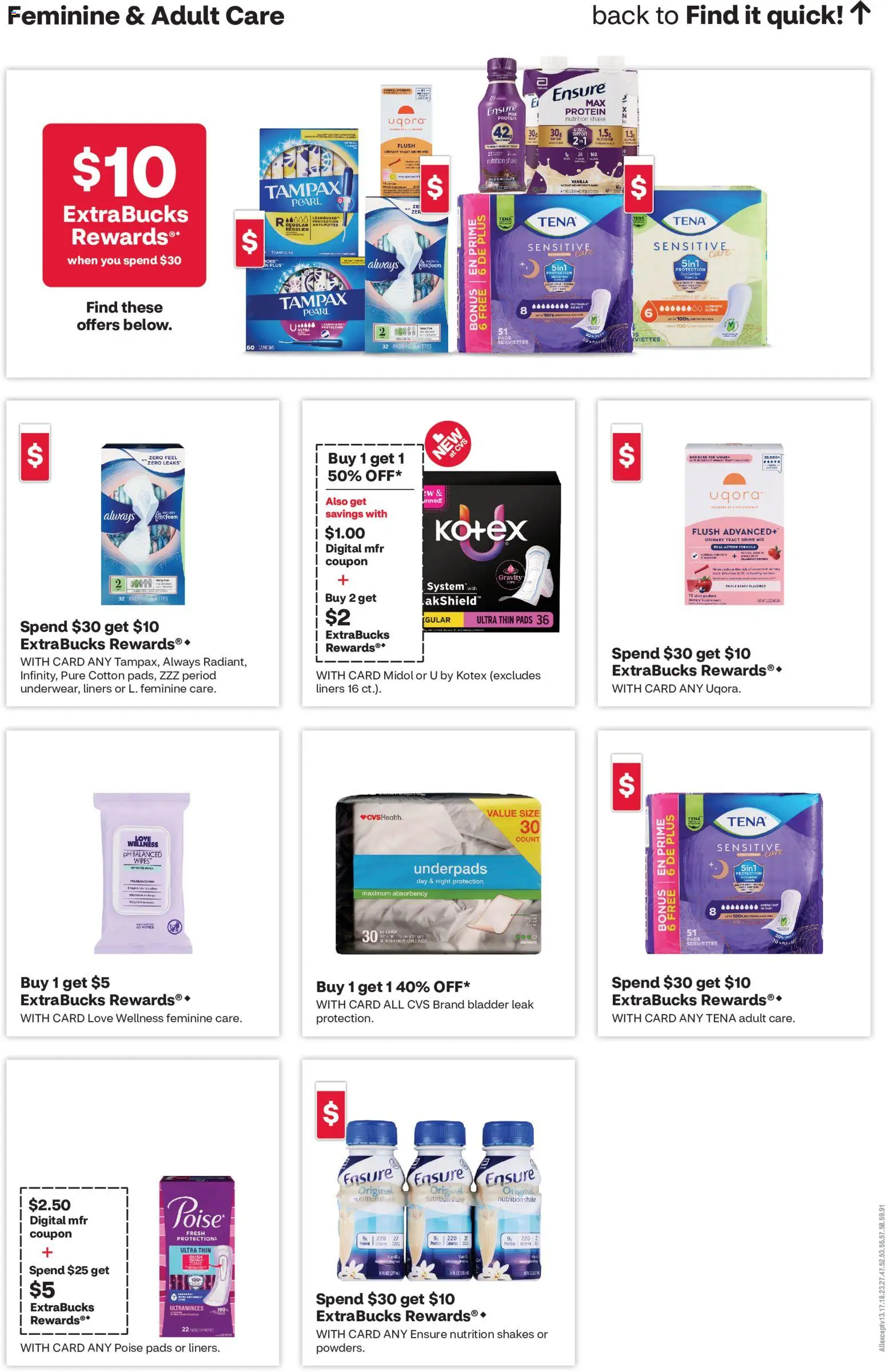 CVS Pharmacy Weekly Ad - valid from 08/23/2026 | Page: 8 | Products: Protein, Pads, Tampons