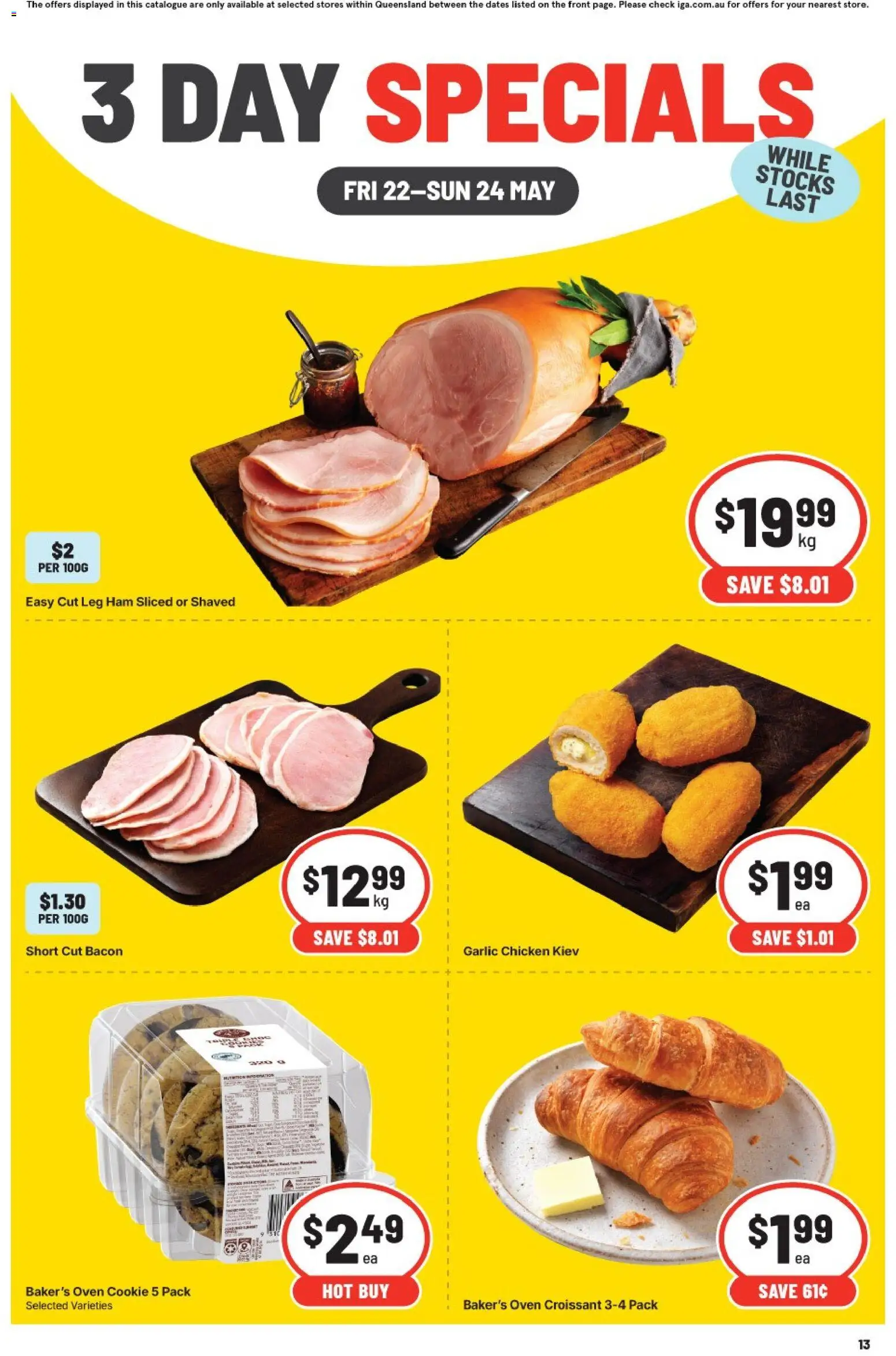 IGA catalogue - valid from 22.05.2026 | Page: 2 | Products: Bacon, Ham, Chicken, Oven