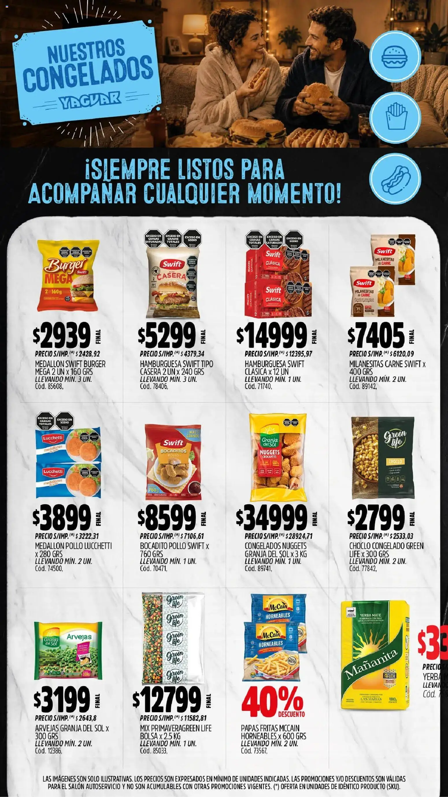 Yaguar - Oferta Semanal Santa Fé │ válido desde el 31/08/2026 | Página: 11 | Productos: Pollo, Yerba, Hamburguesa, Papas fritas