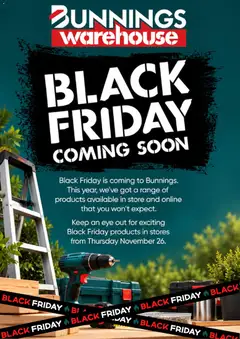 Preview of Bunnings Warehouse Black Friday Notice - valid from 30/10/2026
