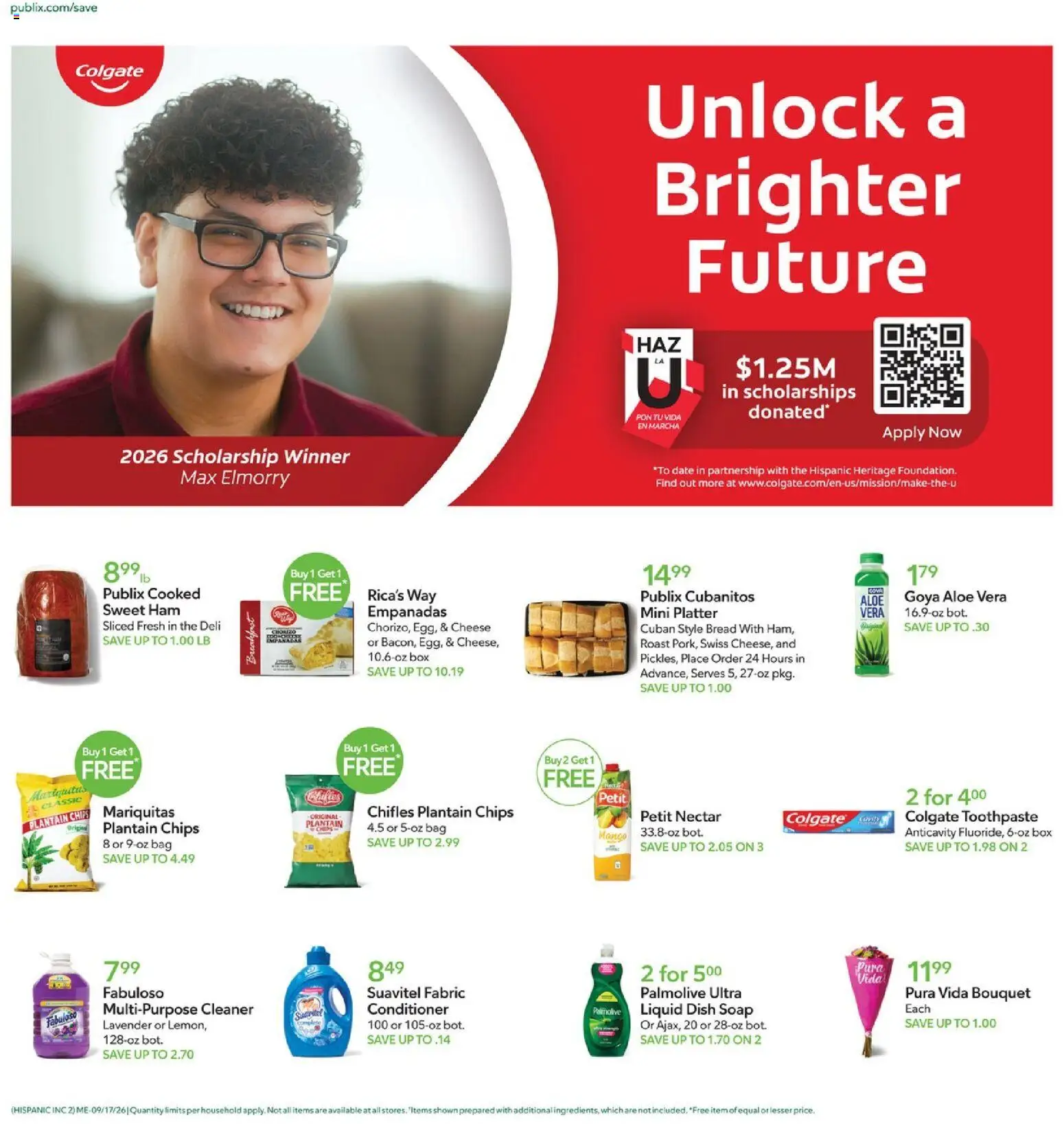 Publix Hispanic Ad - valid from 09/17/2026 | Page: 2 | Products: Box, Conditioner, Cheese, Soap