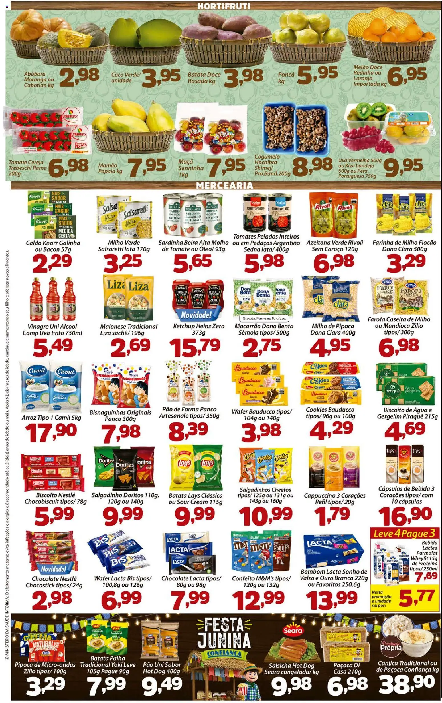 Confiança Folheto - válido de 12.06.2026 | Página: 2 | Produtos: Amendoim, Bebida, Sardinha, Paçoca