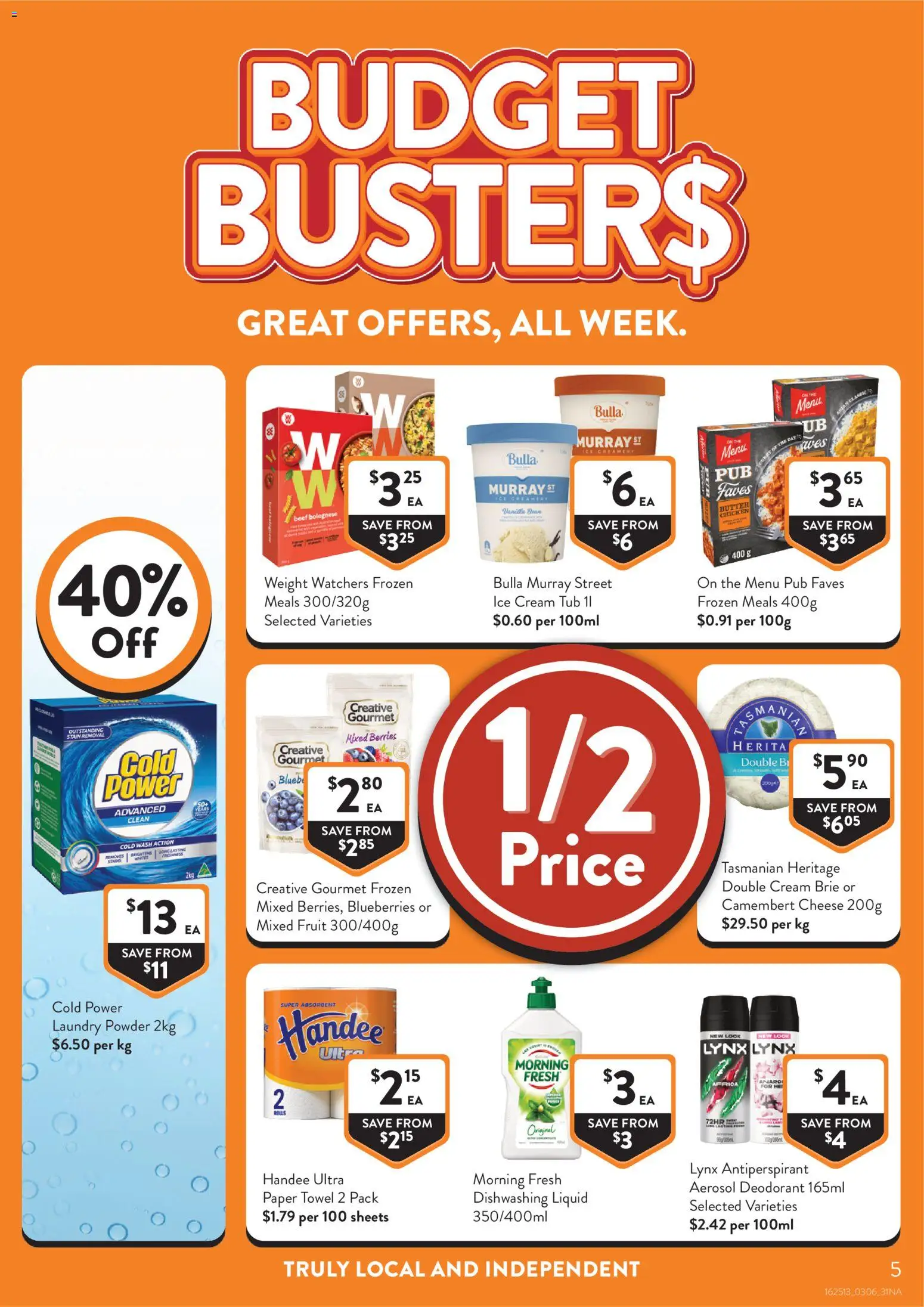Foodworks catalogue - valid from 03.06.2026 | Page: 5 | Products: Antiperspirant, Cream, Blueberries, Weight