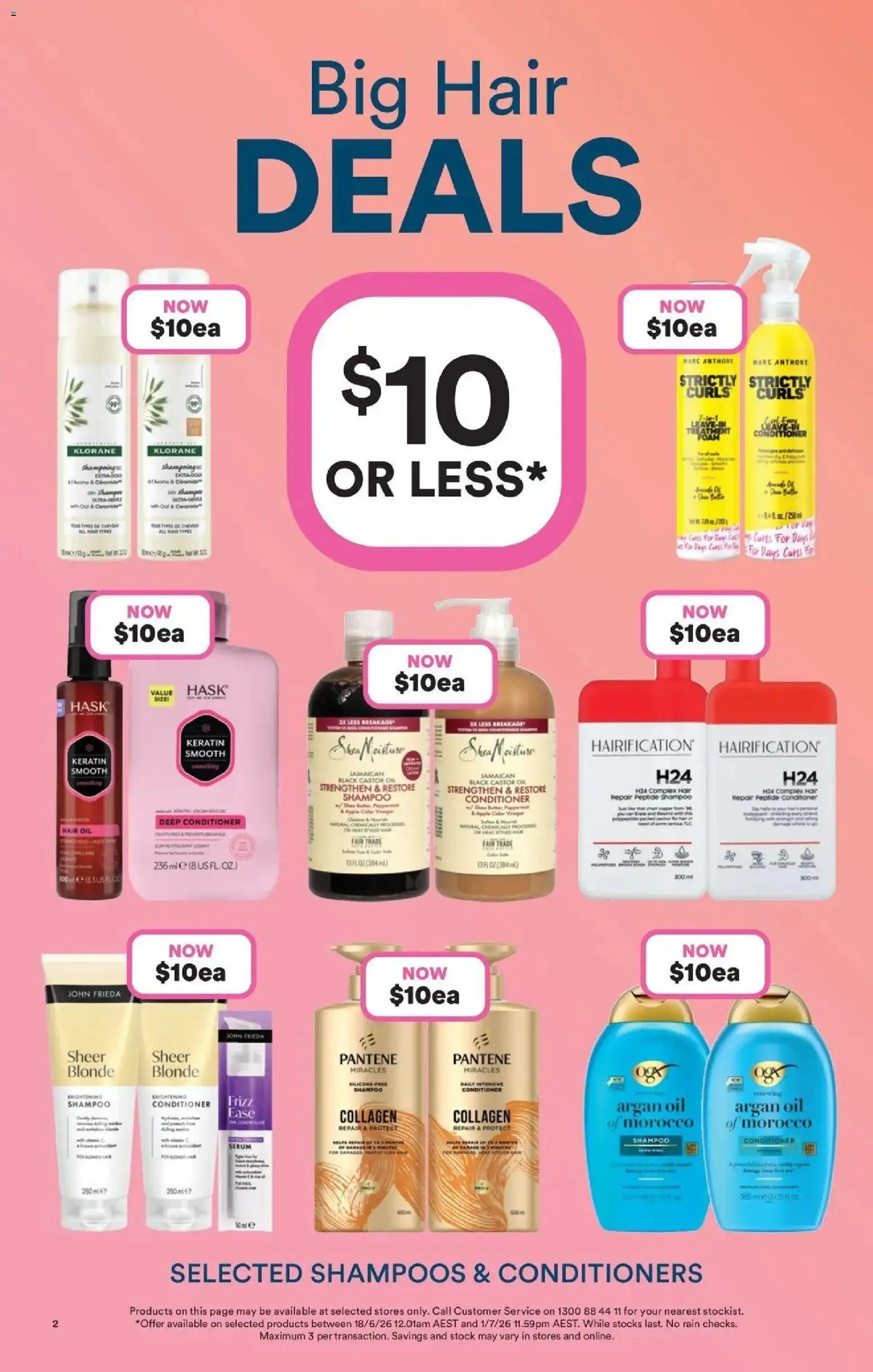 Priceline Pharmacy catalogue - valid from 17.06.2026 | Page: 2 | Products: Conditioner, Hair oil, Vinegar, Collagen