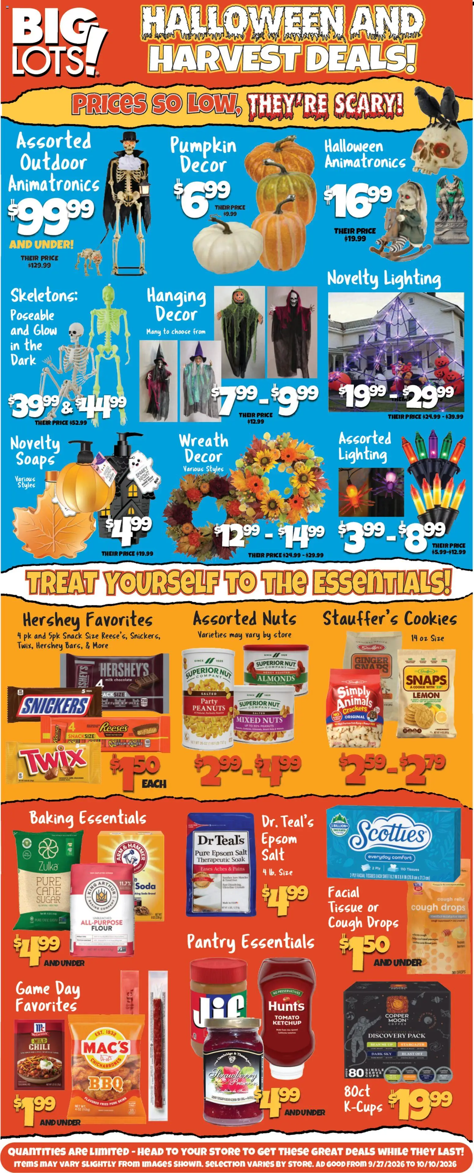 Big Lots Weekly Ad - valid from 09/27/2026 | Page: 2 | Products: Milk, Ketchup, Tissues, Tomato