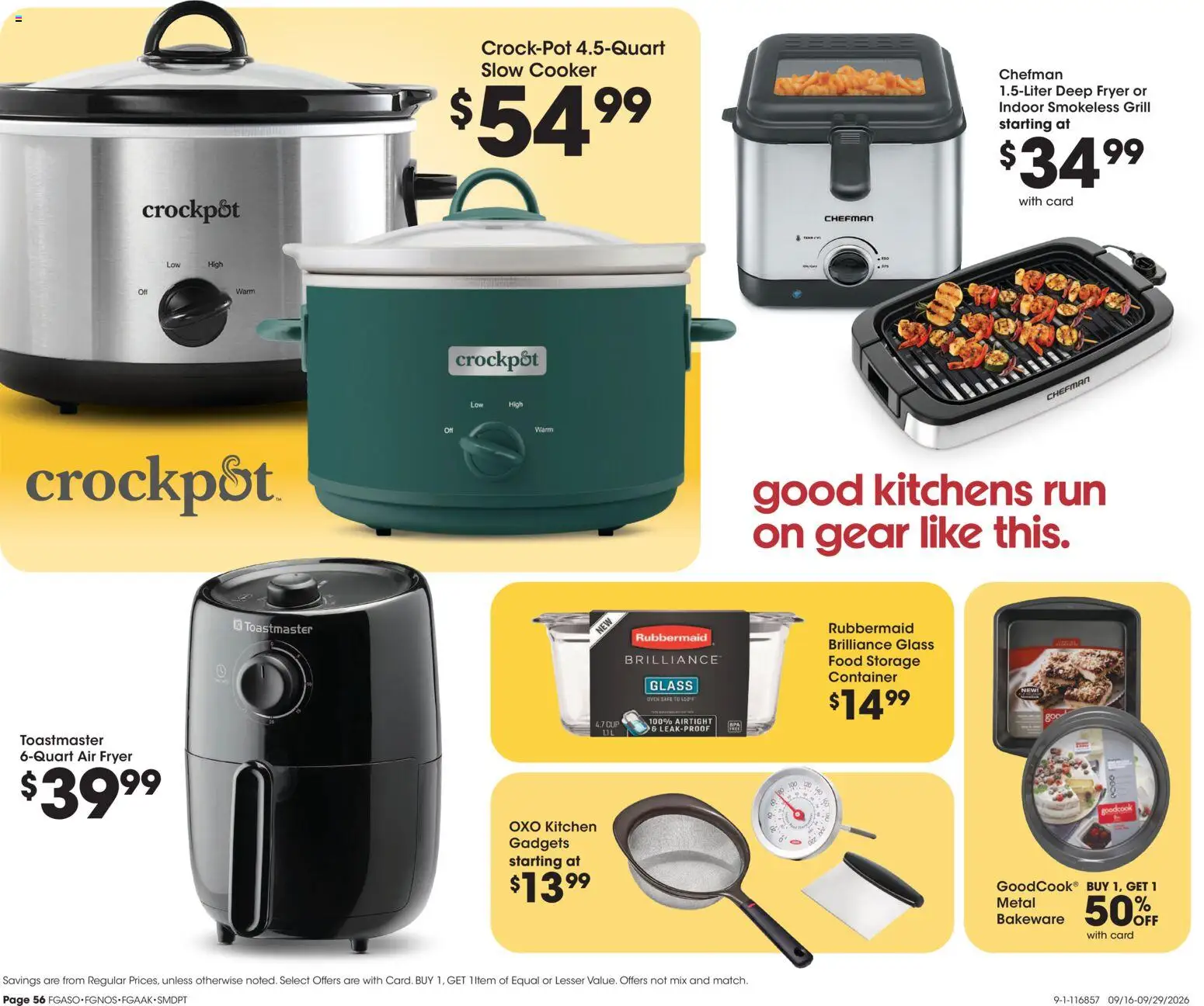 Fred Meyer Home & Apparel - valid from 09/16/2026 | Page: 10 | Products: Fryer, Cooker, Deep fryer, Air fryer