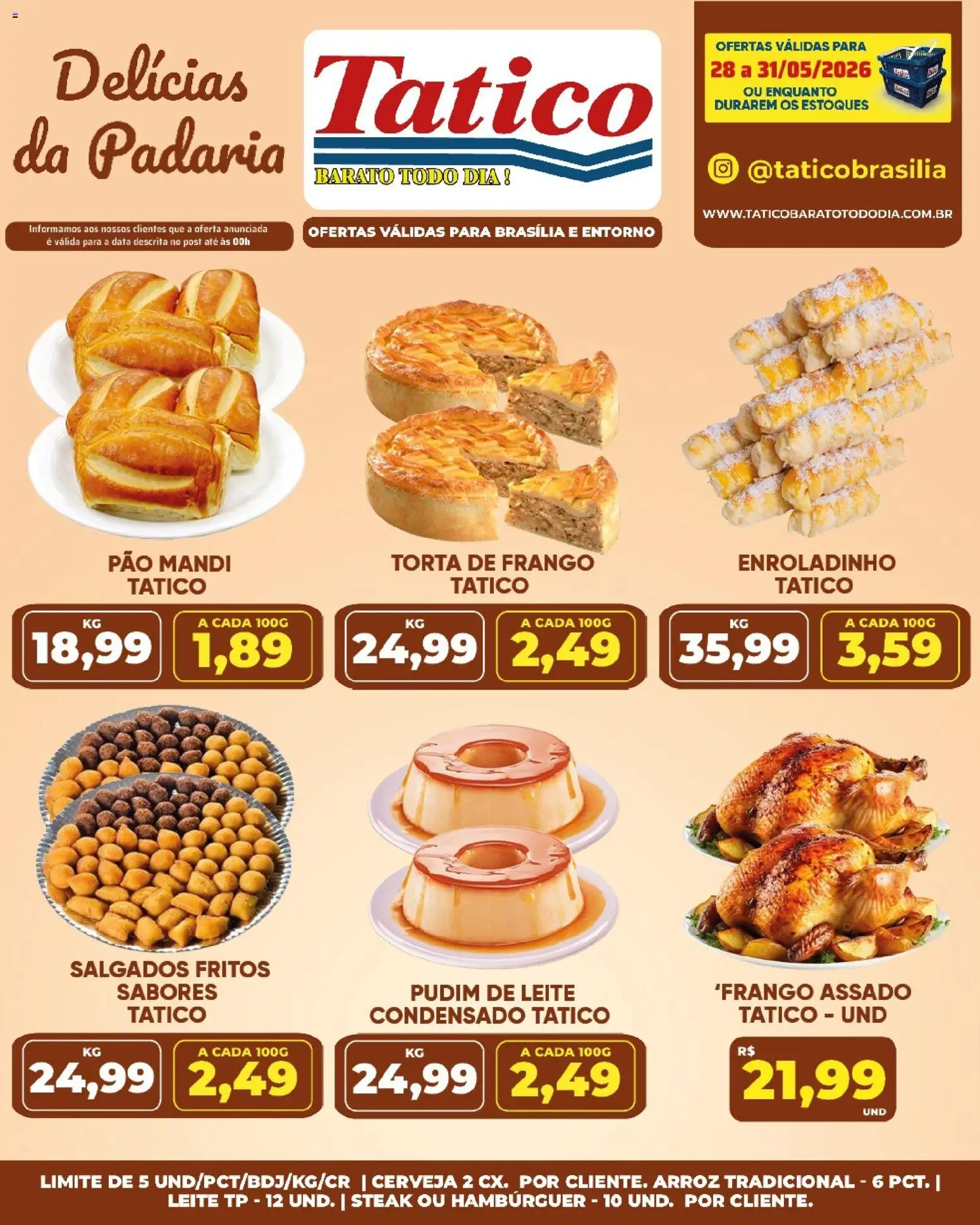 Tatico Folheto - válido de 29.05.2026 | Página: 43 | Produtos: Leite, Pão, Arroz, Frango