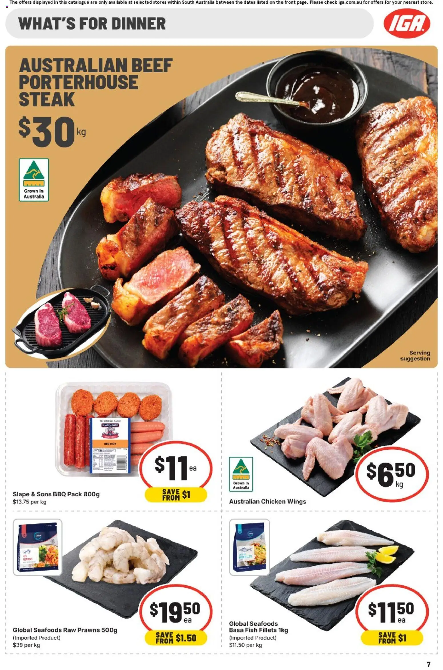 IGA catalogue - valid from 10.06.2026 | Page: 8 | Products: Chicken, Fish, Prawns, Steak