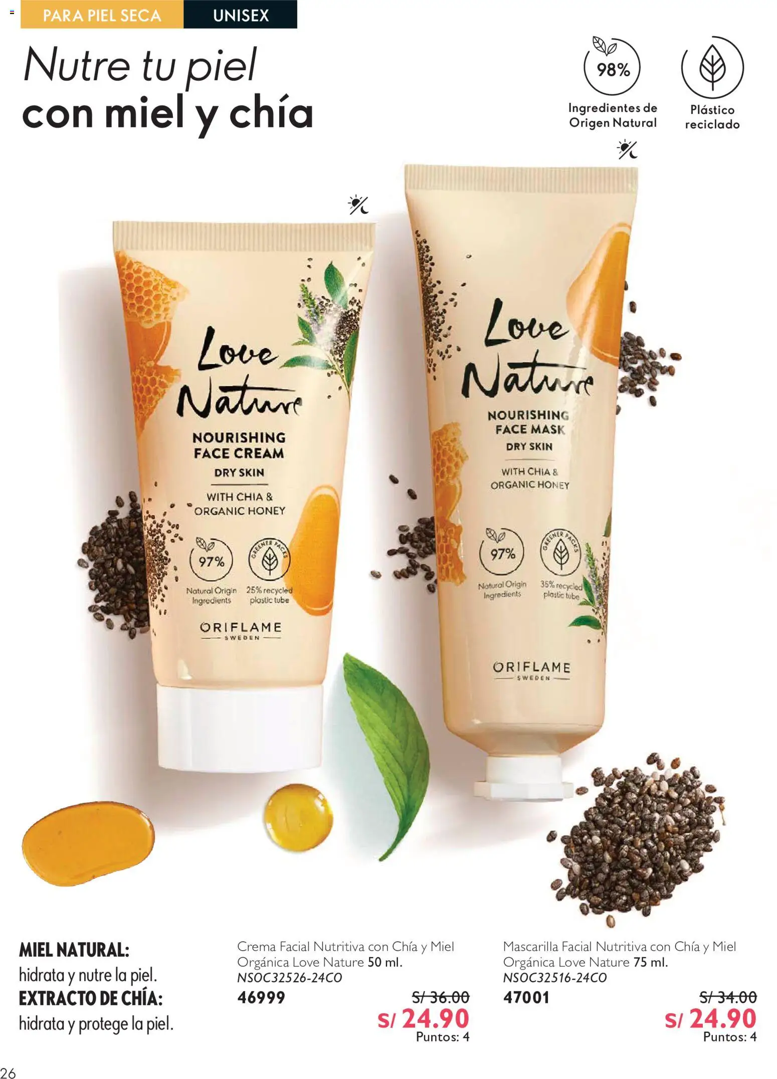 Catálogo Oriflame válido desde 12/09/2026 | Página: 26 | Productos: Crema, Ingredientes