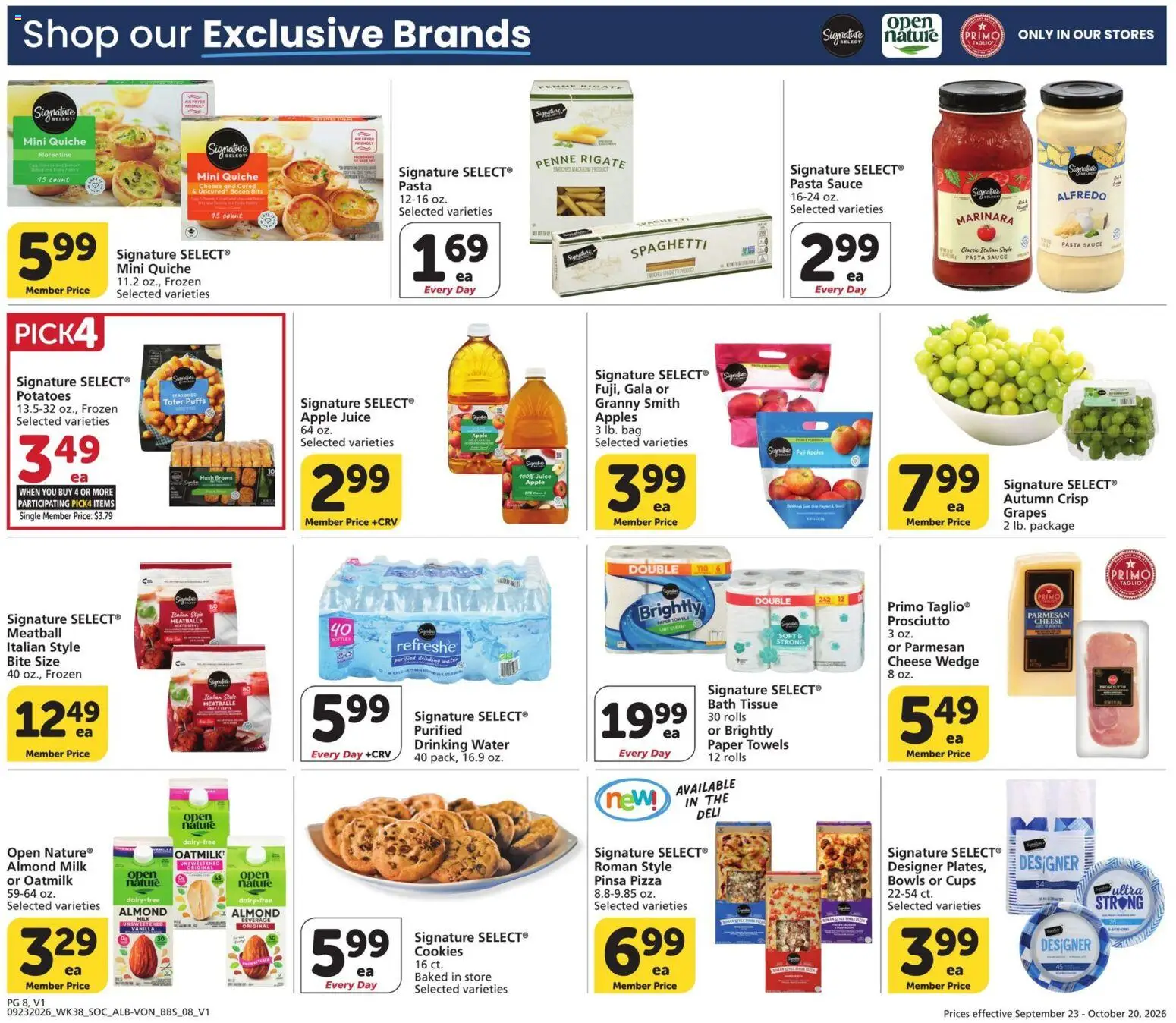 Vons Big Book of Savings - valid from 09/23/2026 | Page: 8 | Products: Pizza, Apples, Sauce, Vanilla