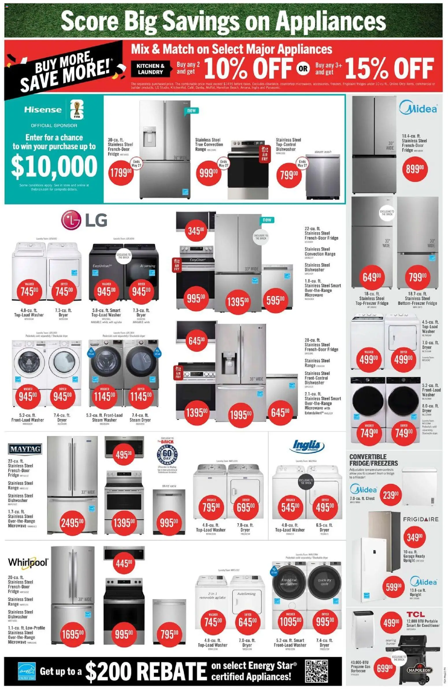 The Brick flyer valid from 22.05.2026 | Page: 14 | Products: Freezer, Dryer, Dishwasher, Conditioner