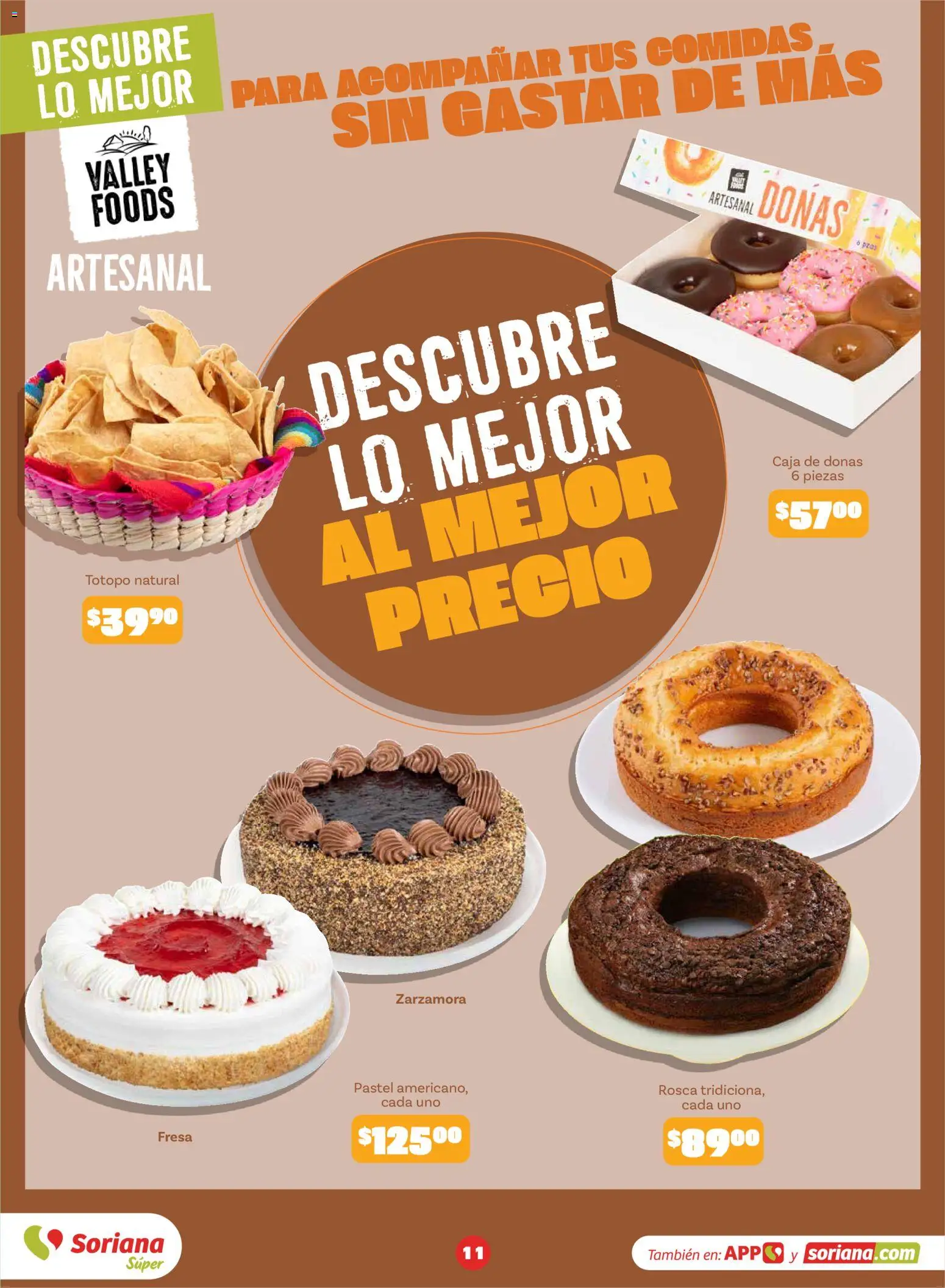 Nuevas ofertas de Soriana válidas en toda la República Mexicana desde el 18/09/2026. ¡Encuentra las mejores ofertas en Soriana Descubre lo mejor al mejor precio Súper Nacional! | Página: 11 | Productos: Fresa, Pastel, Caja