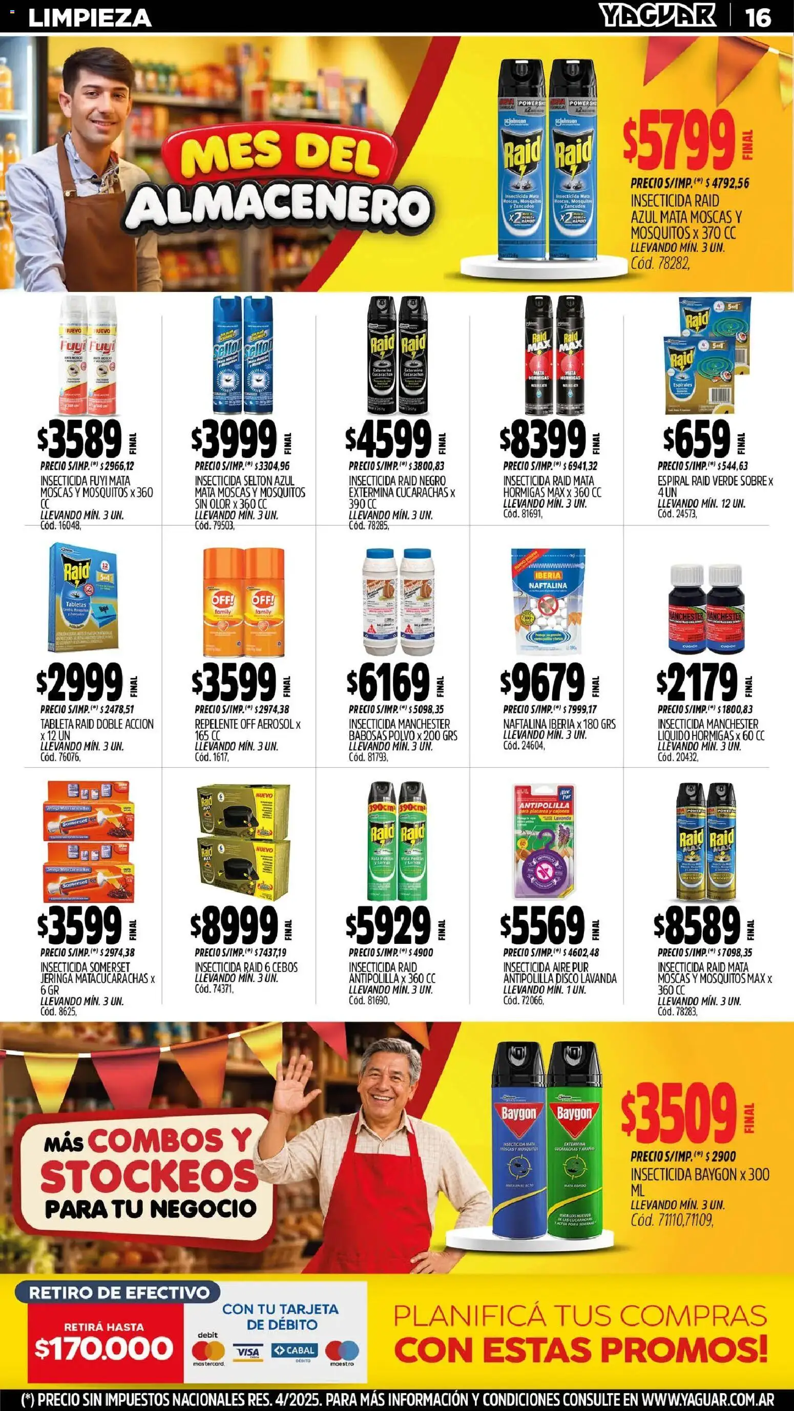 Yaguar - Oferta Semanal Mendoza │ válido desde el 31/08/2026 | Página: 16 | Productos: Tableta, Repelente, Insecticida, Polvo