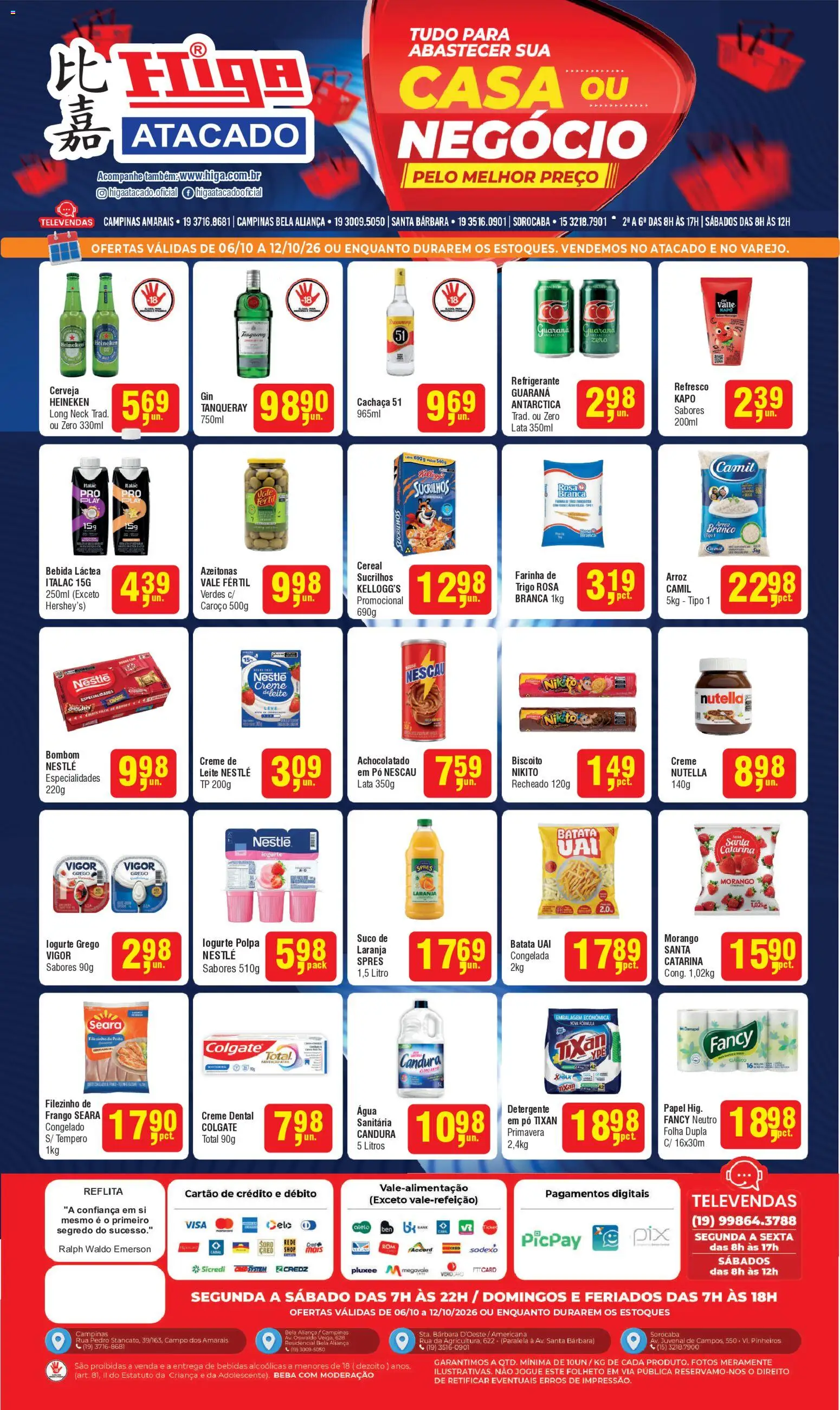 Higa Atacado Terça-feira 6 Outubro Ofertas Top