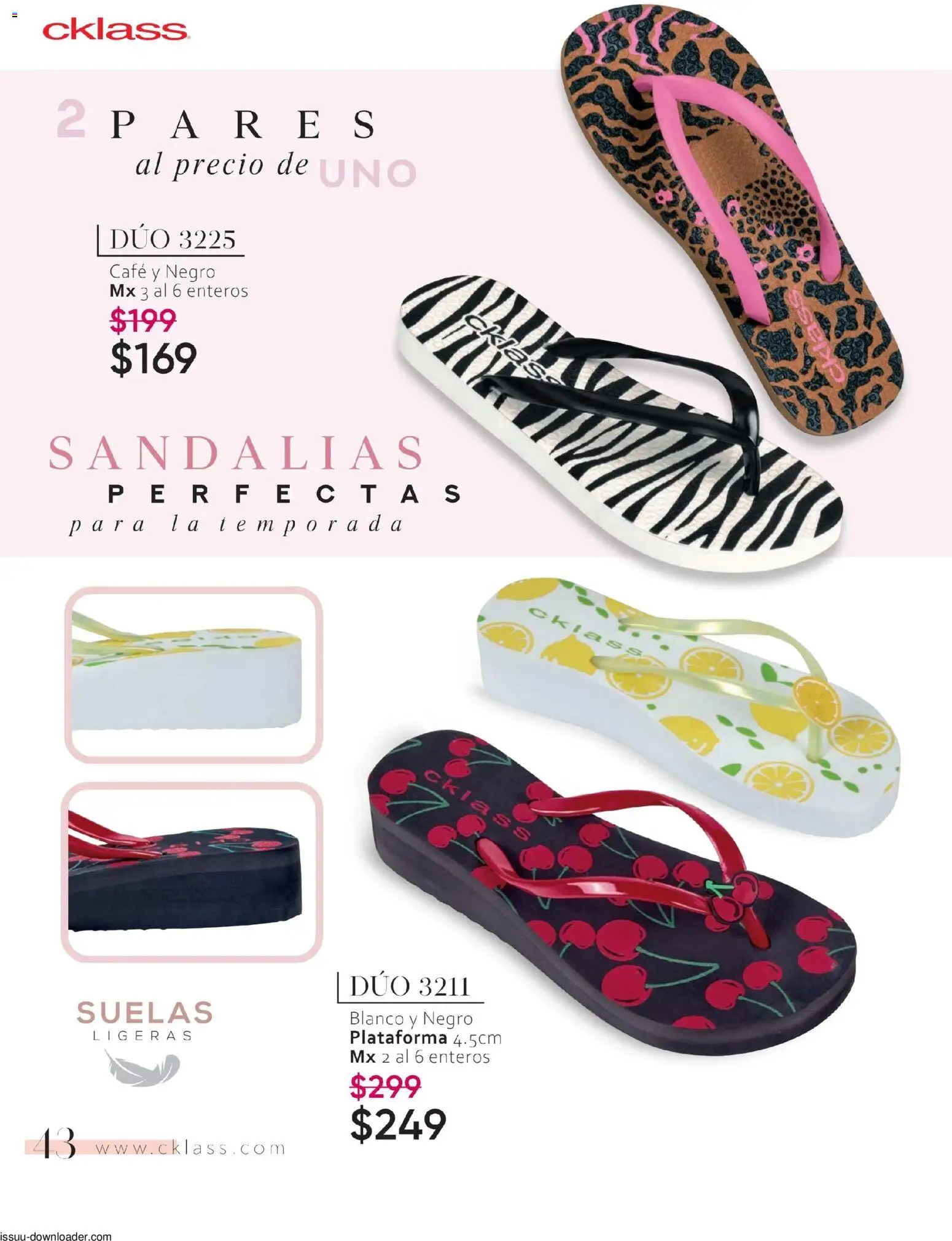 Nuevas ofertas de Cklass válidas en toda la República Mexicana desde el 26/01/2026. ¡Encuentra las mejores ofertas en Cklass catálogo Especial Calzado! | Página: 44 | Productos: Café, Sandalias