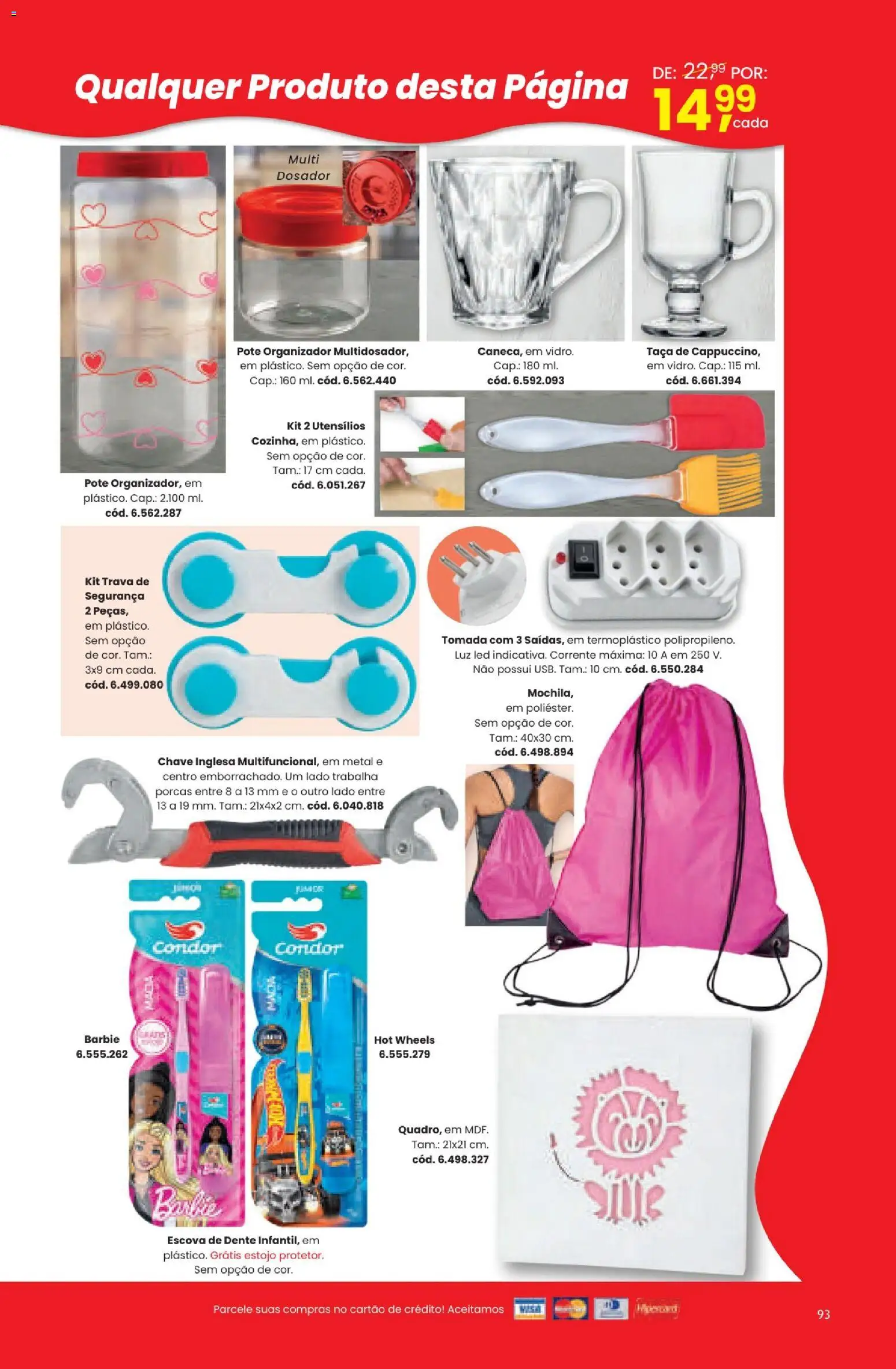 Quatro Estações Folheto - válido de 01/09/2026 | Página: 93 | Produtos: Organizador, Escova, Tomada, Chave inglesa