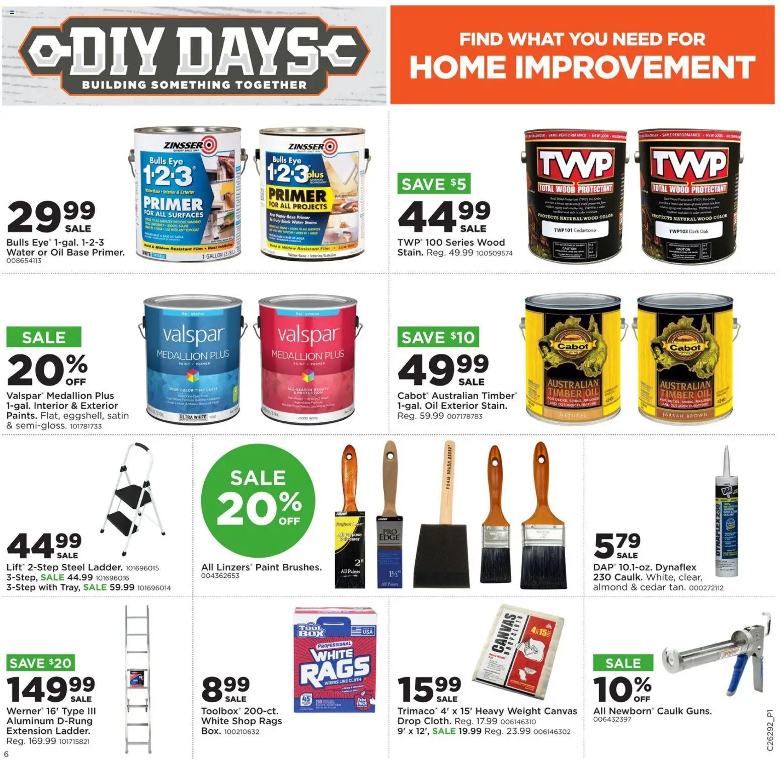 Mills Fleet Farm DIY Days - valid from 07/13/2026 | Page: 6 | Products: Canvas, Brush, Water, Weight