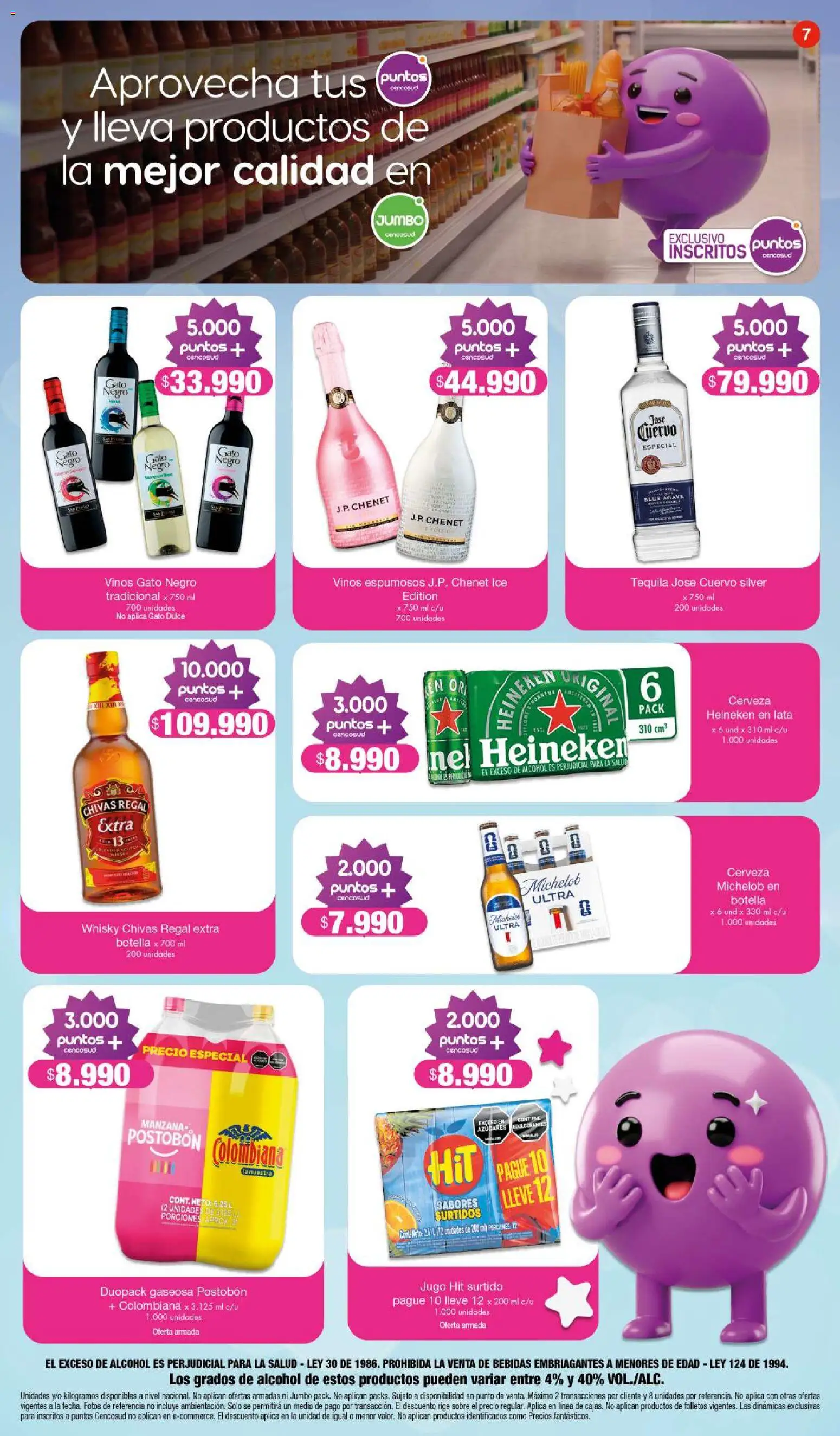 Jumbo revista - valida desde el 27/08/2026 | Página: 7 | Productos: Whisky, Gaseosa, Sobre, Tequila