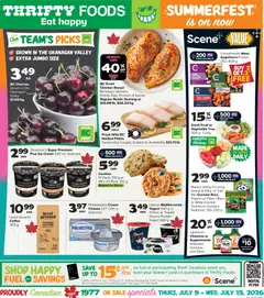 Preview of Thrifty Foods weekly flyer / circulaire from shop Thrifty Foods valid from Jul 9, 2026