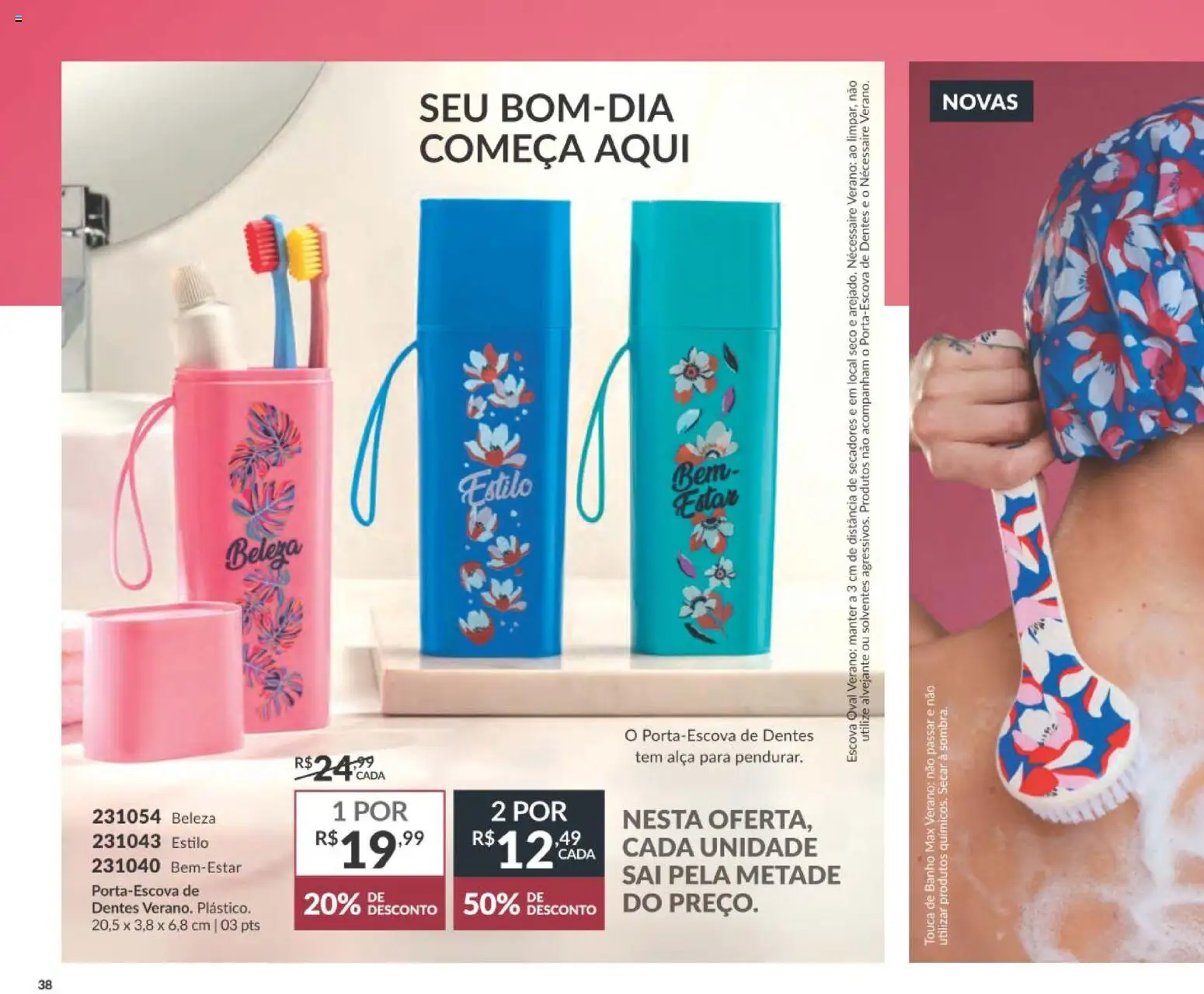 Avon Folheto - válido de 29/06/2026 | Página: 46 | Produtos: Touca, Alvejante, Escova, Necessaire