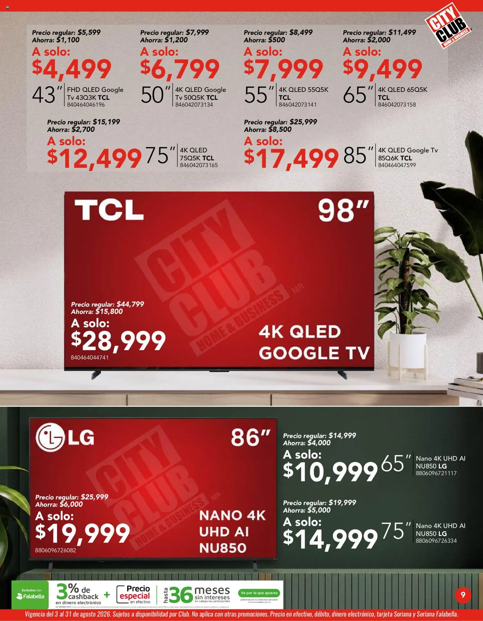 Nuevas ofertas de City Club válidas en toda la República Mexicana desde el 03/08/2026. ¡Encuentra las mejores ofertas en City Club catálogo! | Página: 9