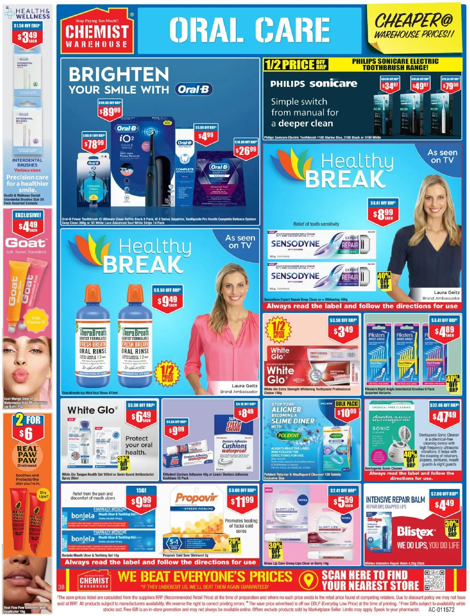 Chemist Warehouse catalogue - valid from 20/08/2026 | Page: 38 | Products: Lip care, Lip balm, Electric toothbrush, Vitamin