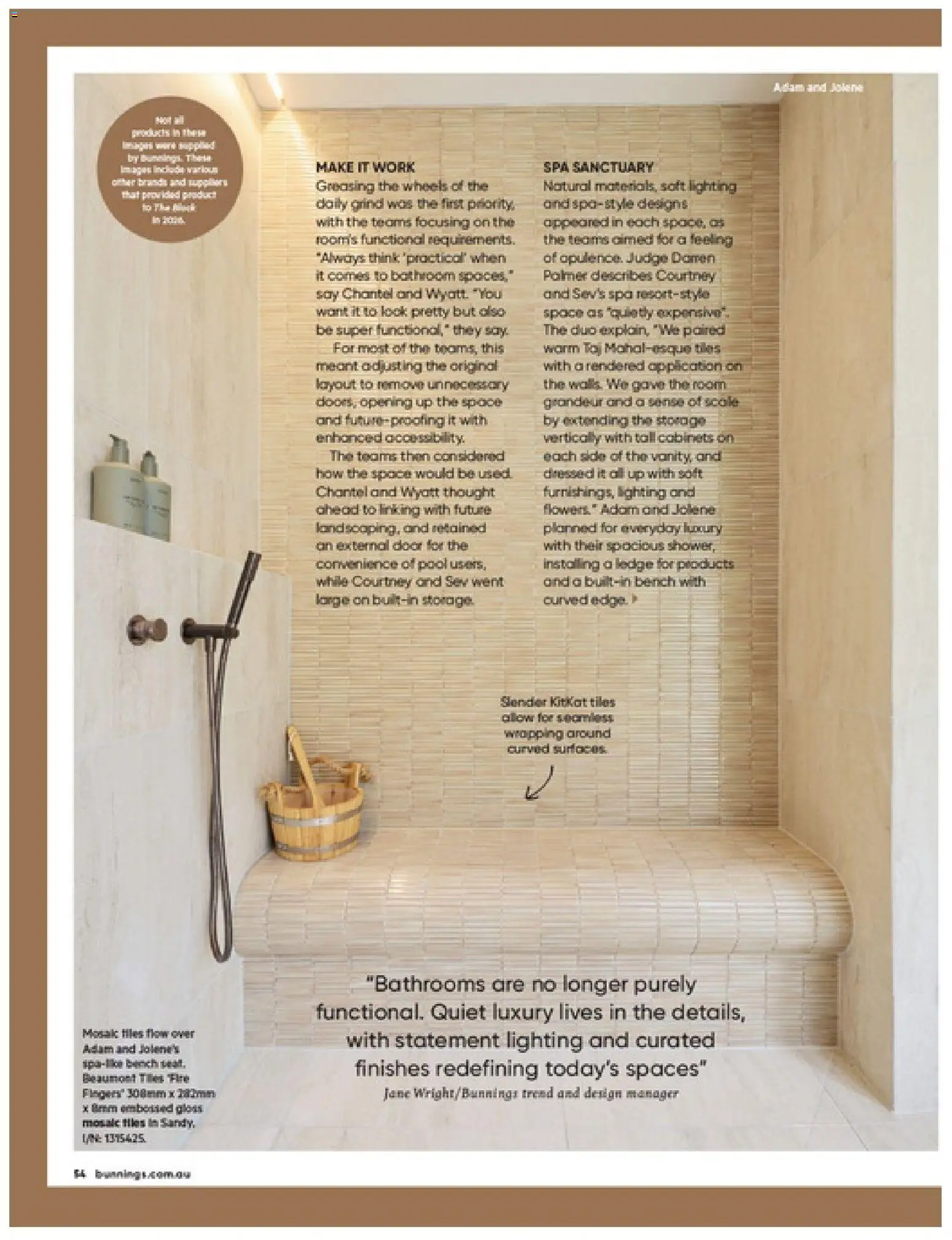 Bunnings Warehouse catalogue - valid from 01/09/2026 | Page: 54 | Products: Door, Lighting, Tiles, Bench