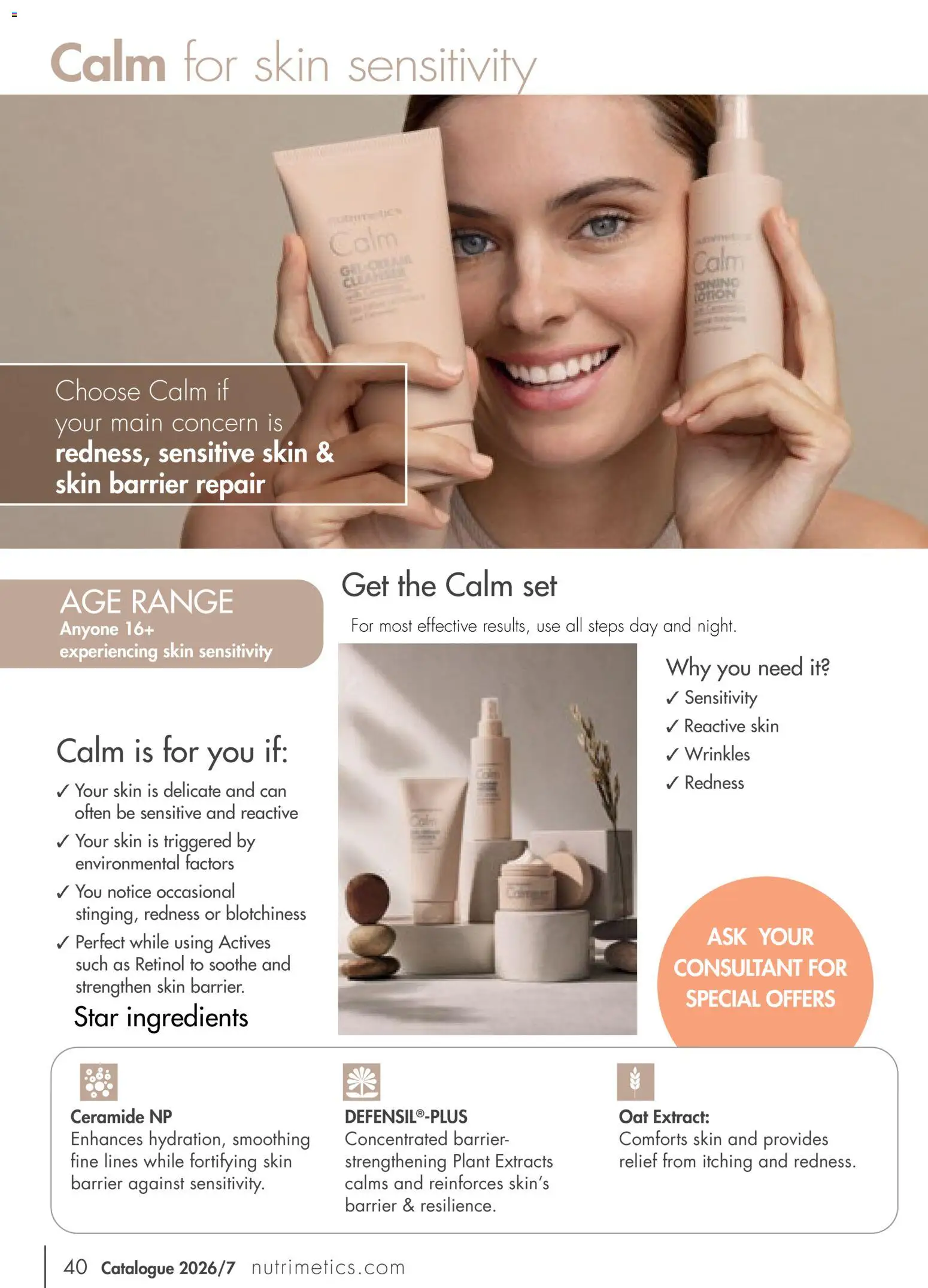 Nutrimetics catalogue - valid from 01/09/2026 | Page: 40 | Products: Ingredients, Lotion, Retinol, Sensitive skin
