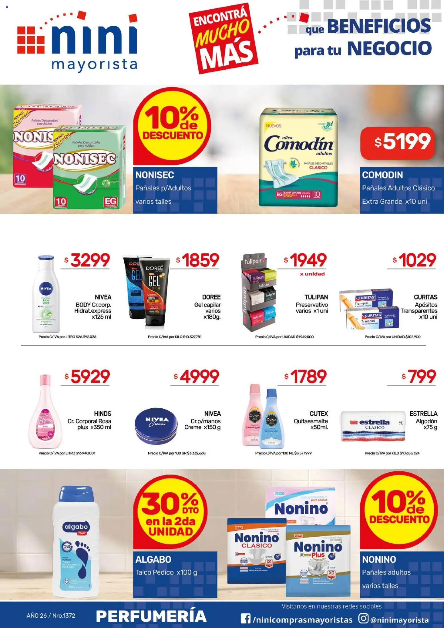 NINI Mayorista ofertas │ válido desde el 10/08/2026 | Página: 9 | Productos: Algodón, Body, Pañales