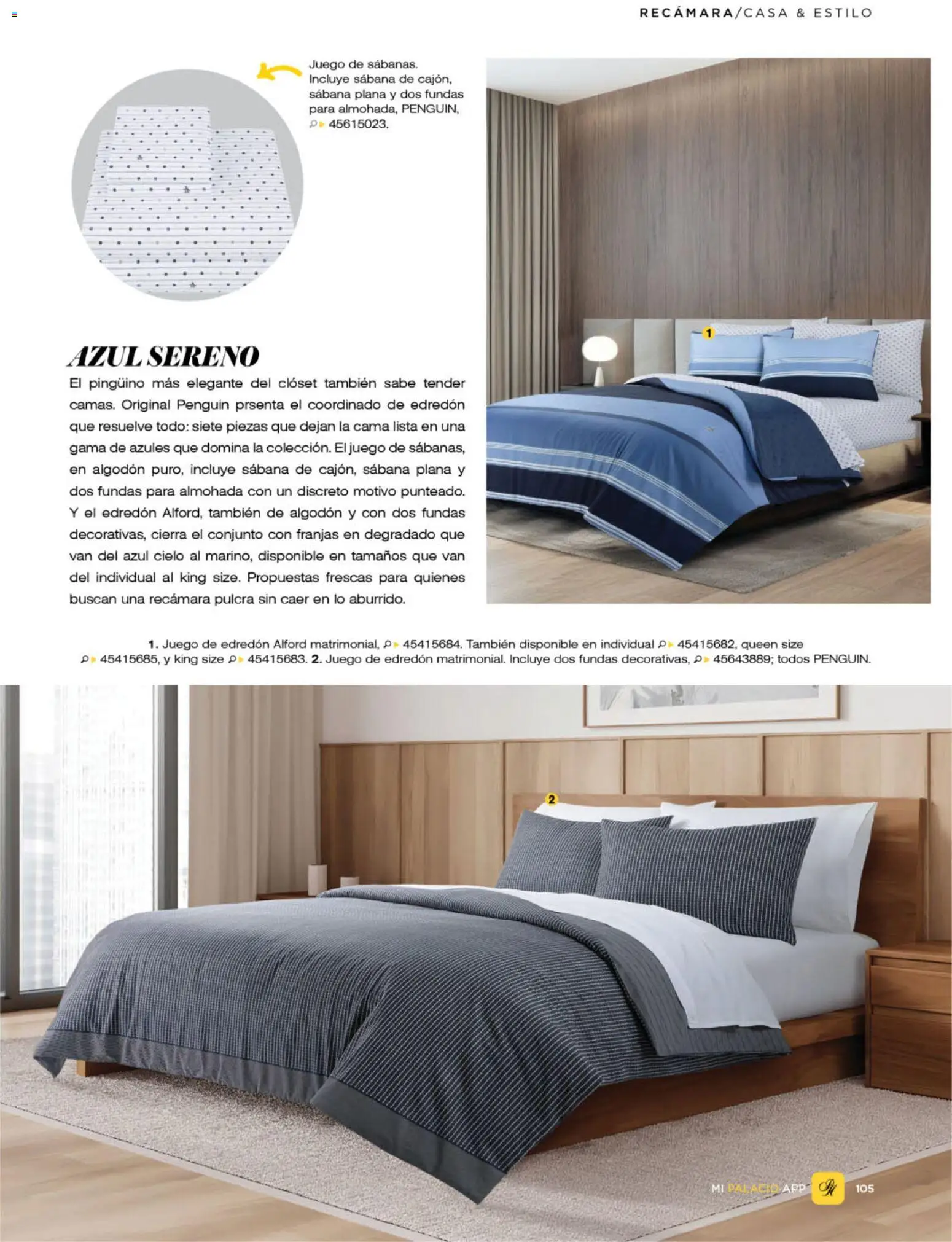 Nuevas ofertas de Palacio De Hierro válidas en toda la República Mexicana desde el 01/09/2026. ¡Encuentra las mejores ofertas en Palacio De Hierro catálogo La Gaceta! | Página: 109 | Productos: Juego, Algodón, Cama, Almohada