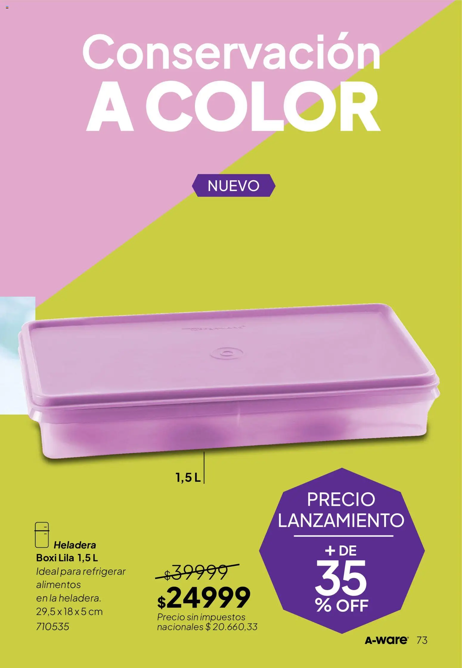 Tupperware Folleto │ válido desde el 01/09/2026 | Página: 74 | Productos: Alimentos, Heladera