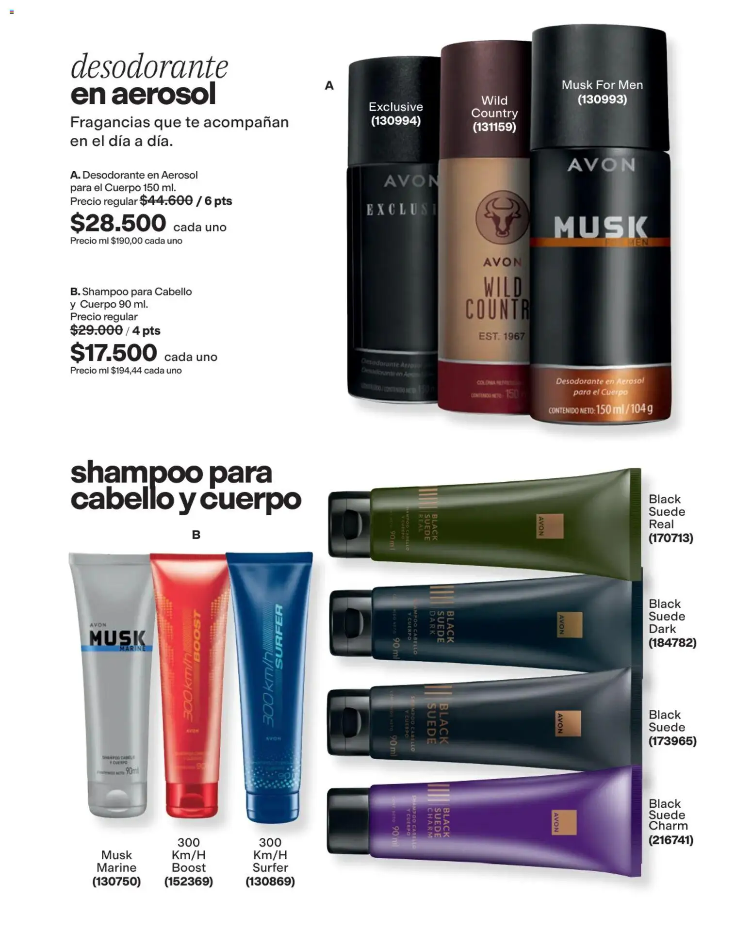 Avon revista - valida desde el 03/08/2026 | Página: 143 | Productos: Té, Shampoo, Desodorante