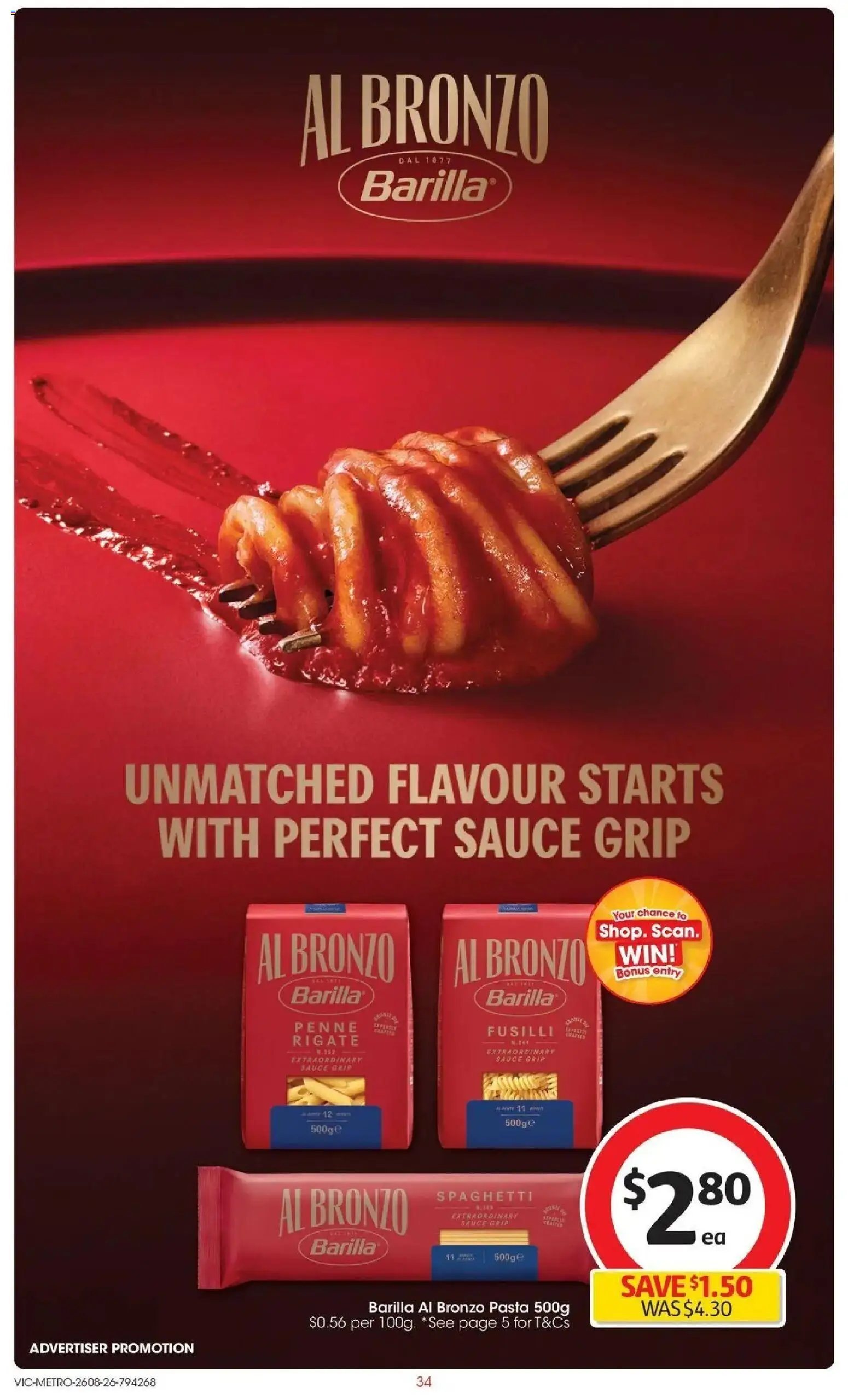 ﻿Coles catalogue valid from 26/08/2026 > Online Australia | Page: 34 | Products: Pasta, Sauce, Spaghetti, Barilla