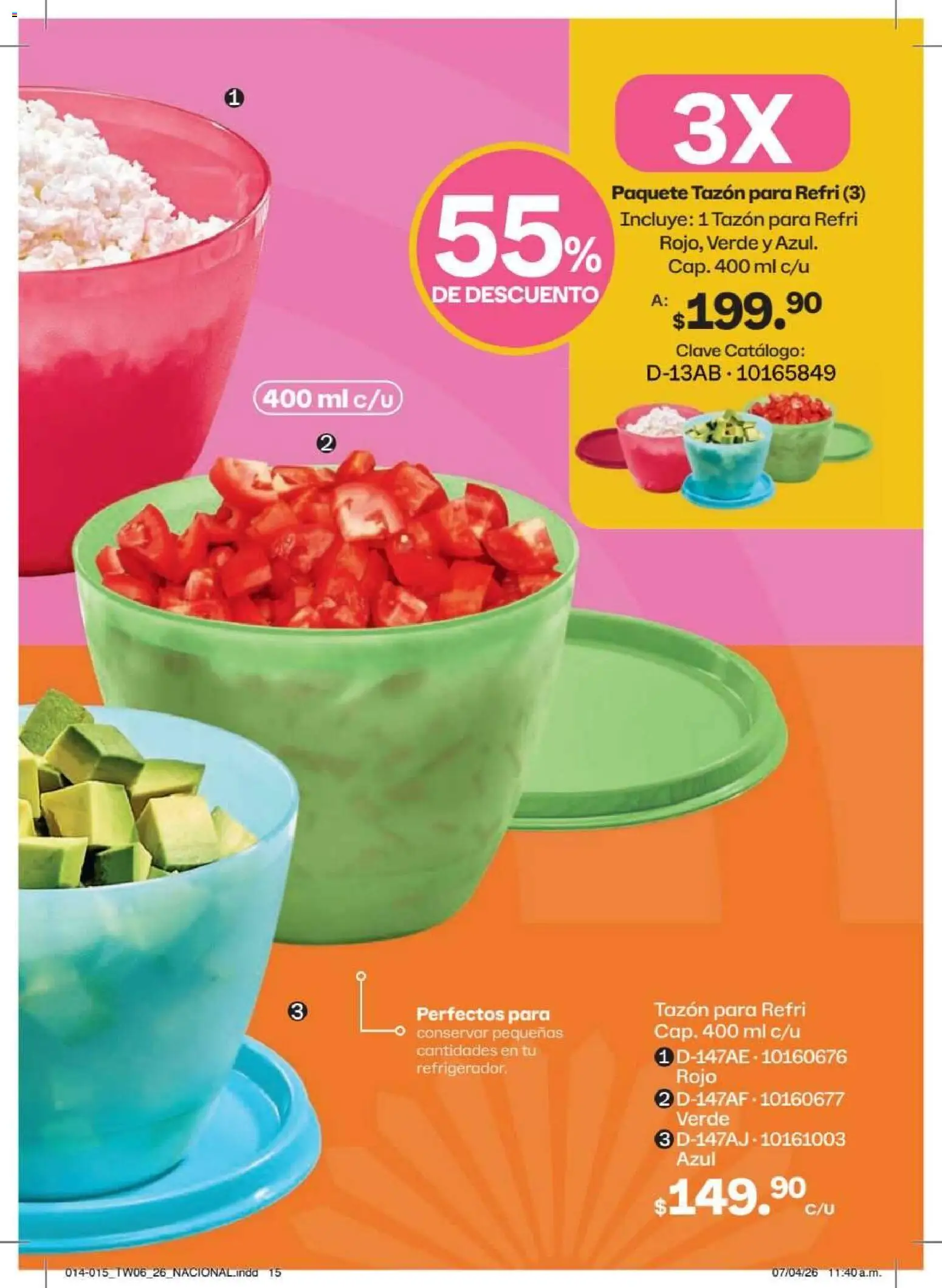 Nuevas ofertas de Tupperware válidas en toda la República Mexicana desde el 18/05/2026. ¡Encuentra las mejores ofertas en Tupperware catálogo! | Página: 15
