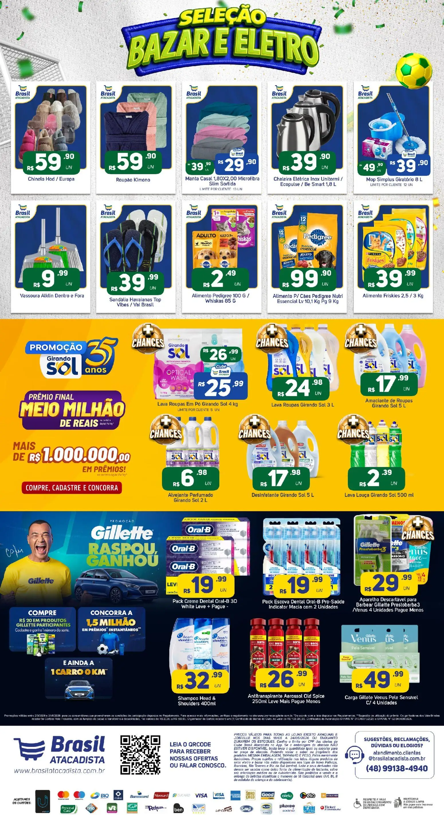 Brasil Atacadista Folheto - válido de 18.05.2026 | Página: 8 | Produtos: Shampoo, Alvejante, Roupão, Amaciante