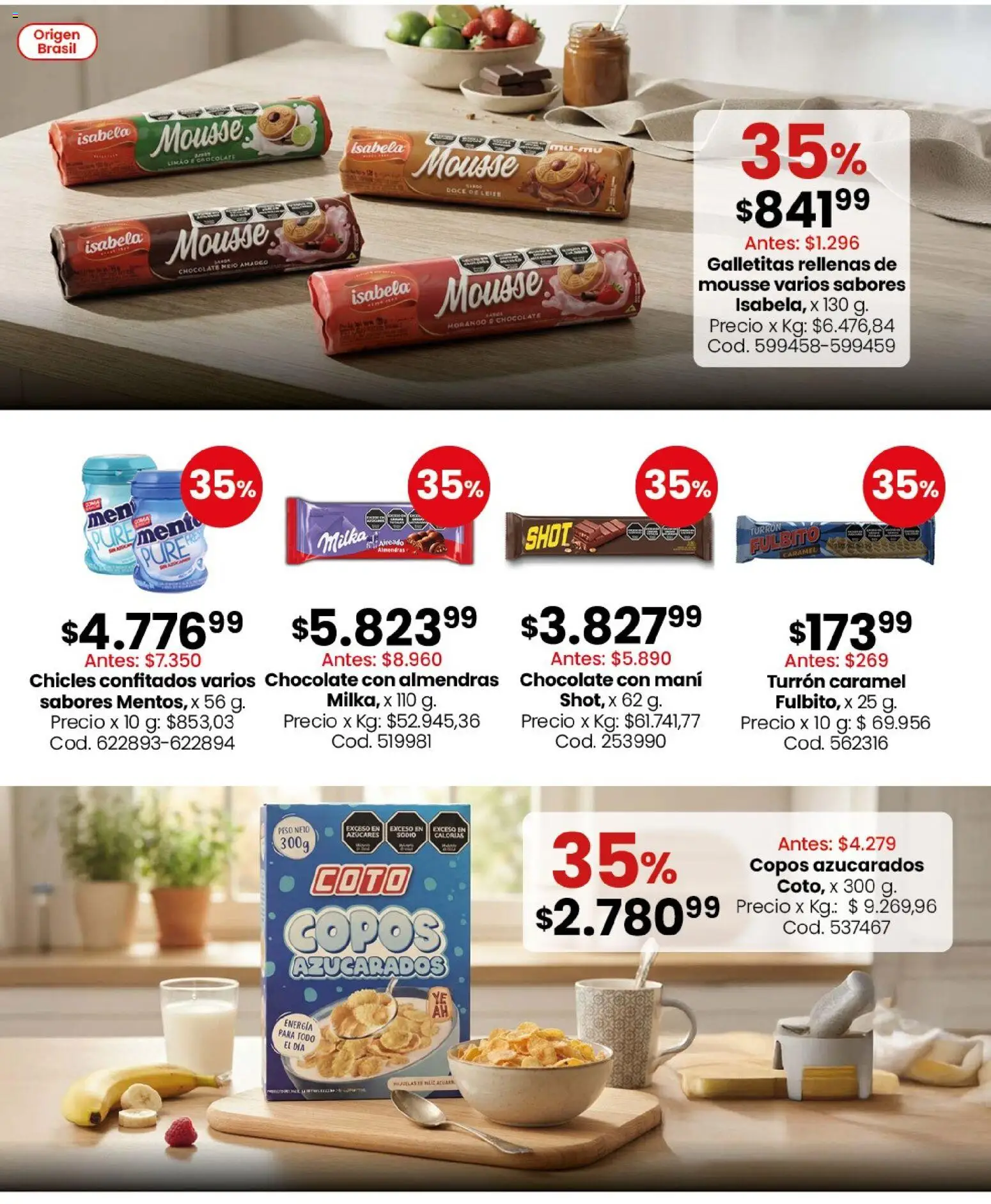 Coto -Almacén Ly bebidas │ válido desde el 03/08/2026 | Página: 6 | Productos: Almendras, Mani, Mousse, Turrón