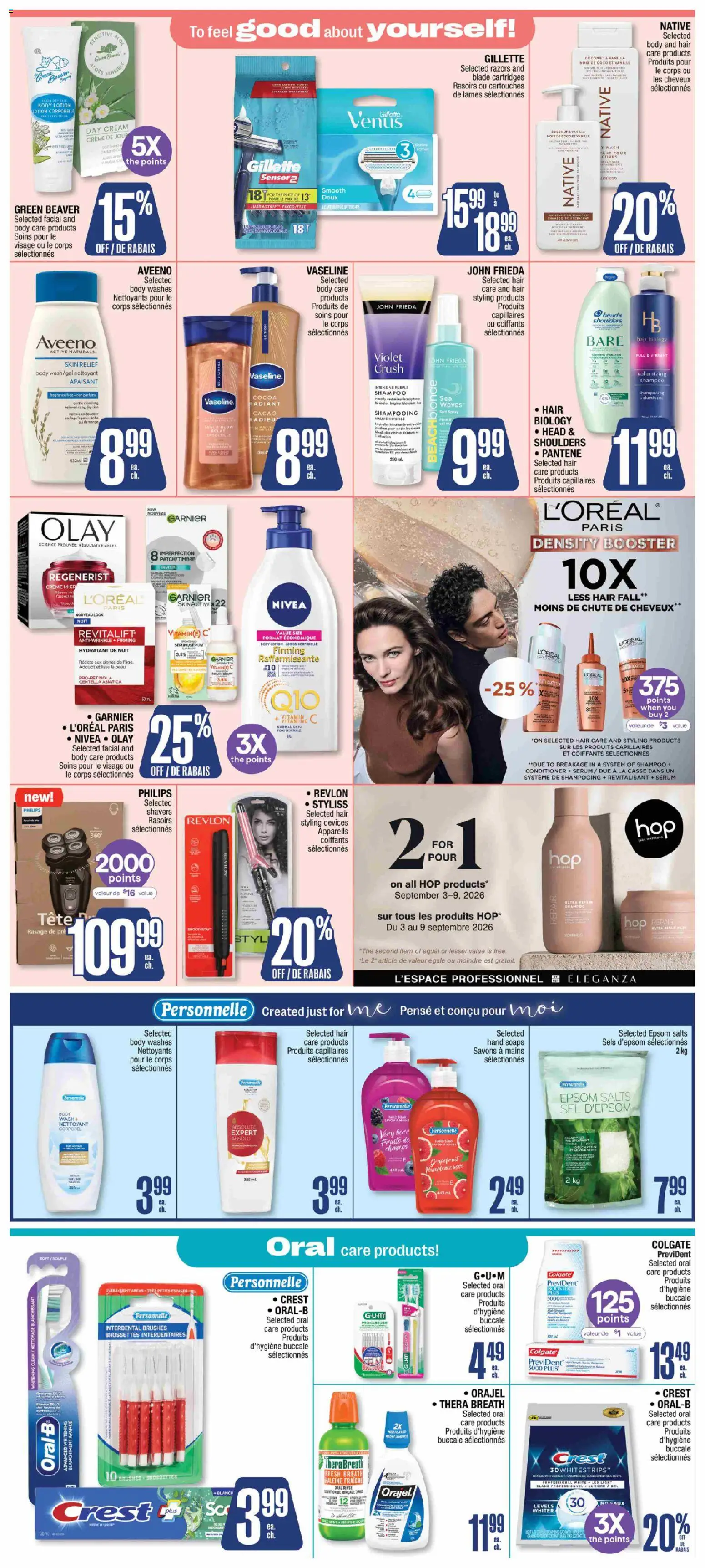 Jean Coutu flyer valid from Sep 3, 2026 | Page: 5 | Products: Coconut, Cream, Conditioner, Cocoa