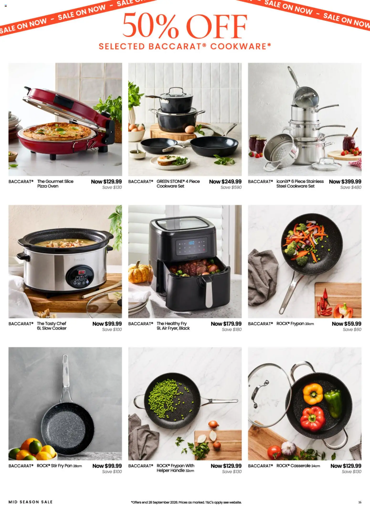 Myer catalogue - valid from 09/09/2026 | Page: 16 | Products: Cooker, Cookware set, Pizza, Oven