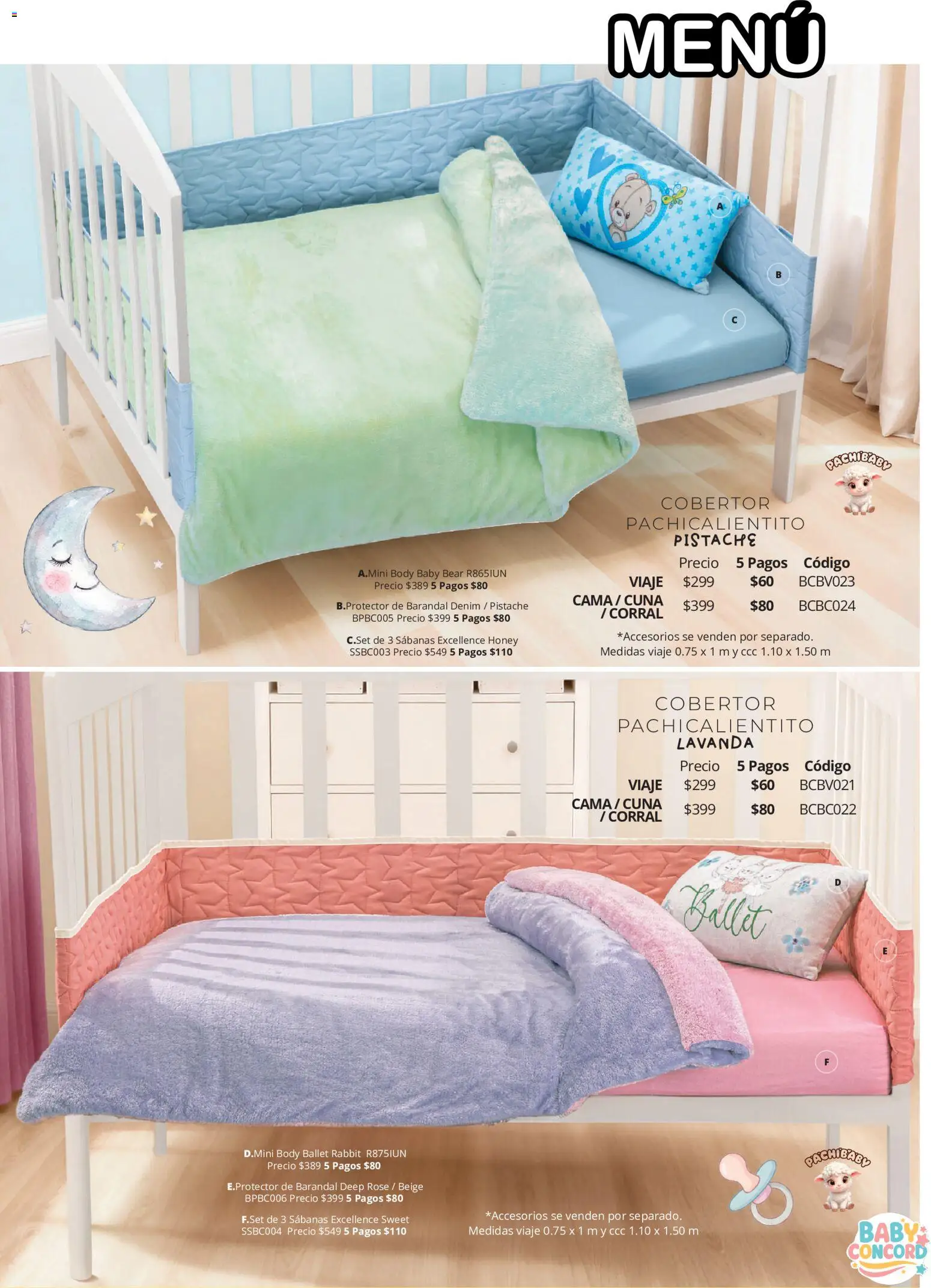 Nuevas ofertas de Colchas Concord válidas en toda la República Mexicana desde el 01/08/2026. ¡Encuentra las mejores ofertas en Colchas Concord catálogo Colección Bebé! | Página: 7 | Productos: Cobertor, Cama, Body, Sabanas