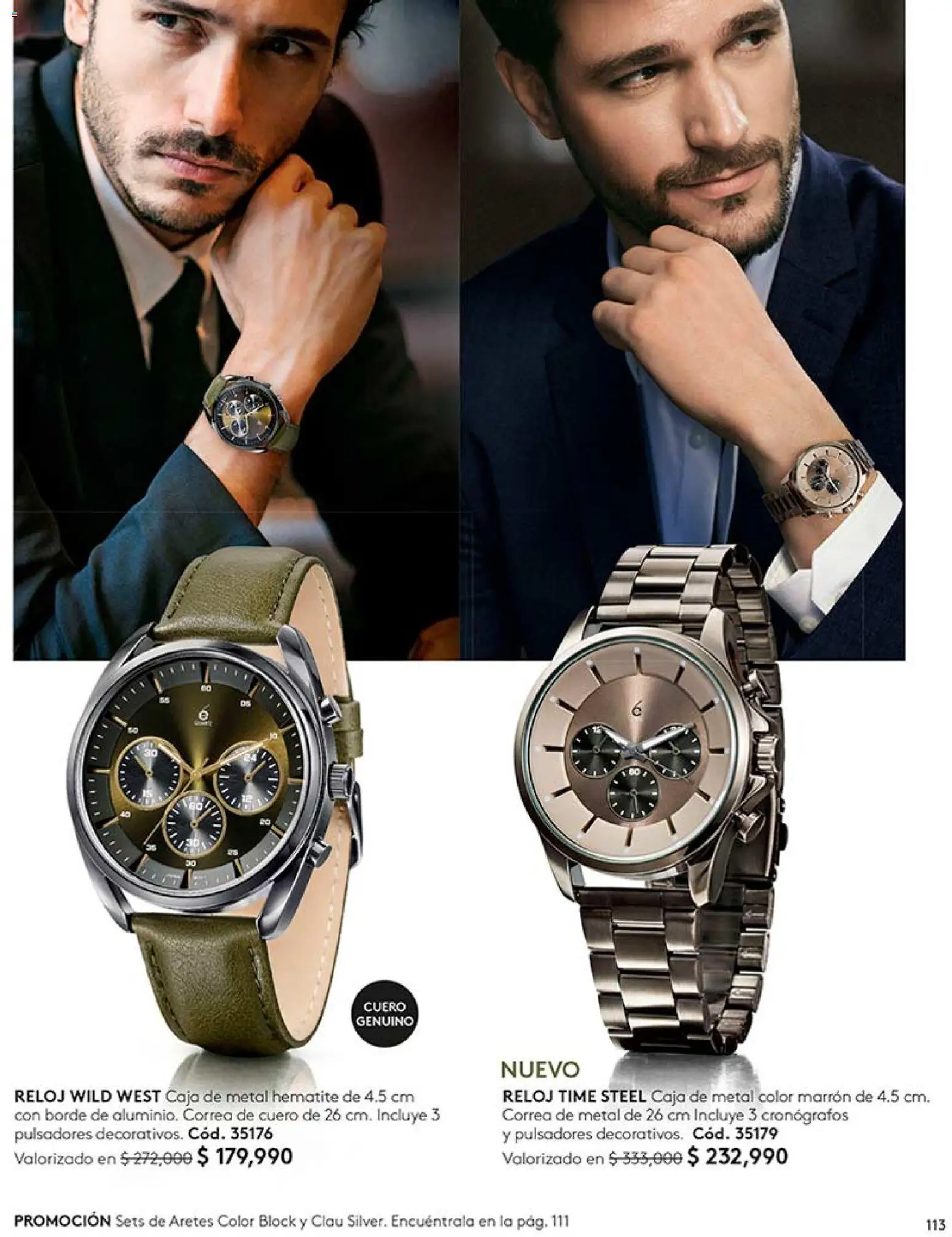 Ésika revista - valida desde el 17/07/2026 | Página: 113 | Productos: Reloj, Aretes, Caja
