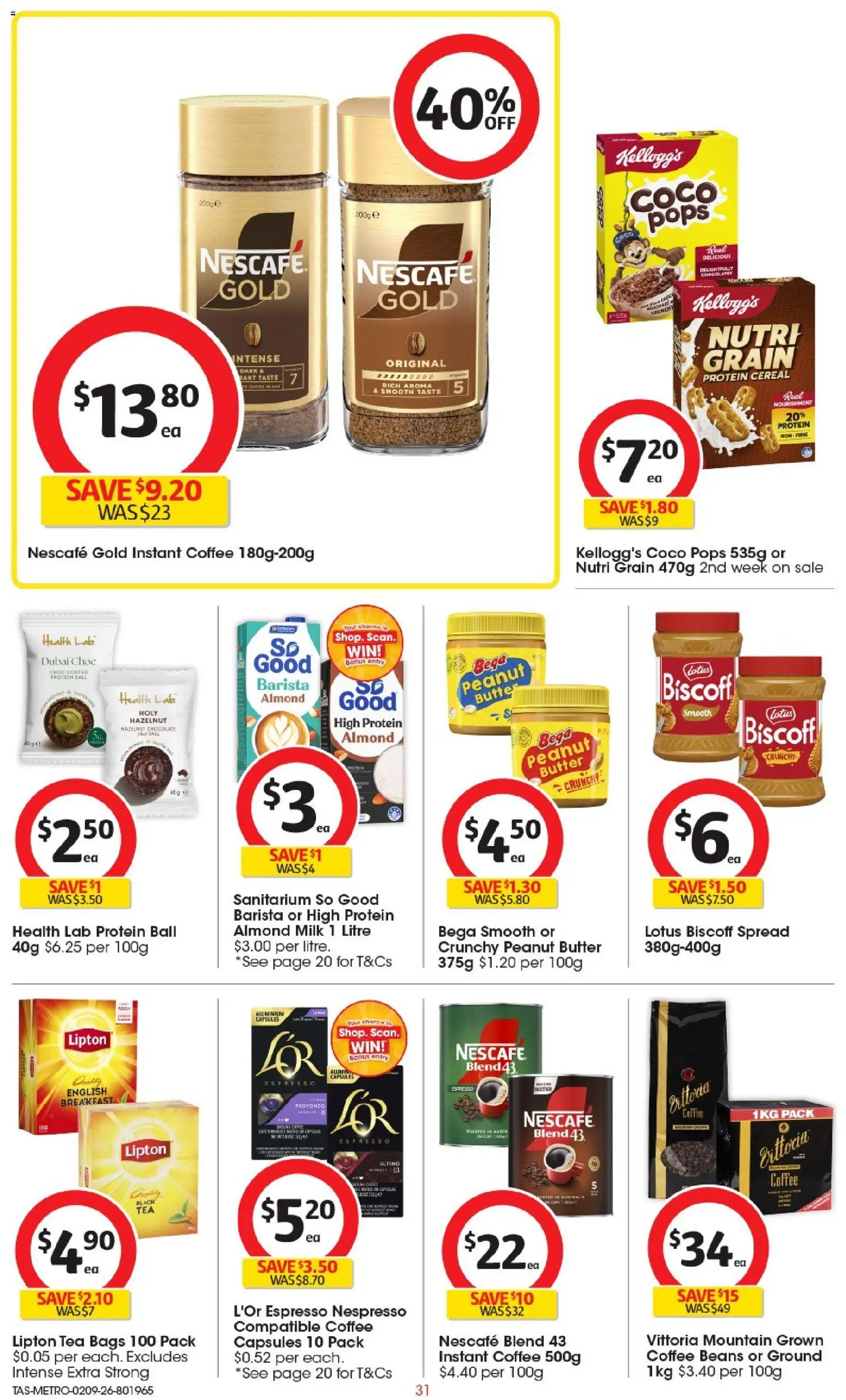 Coles catalogue - valid from 02/09/2026 | Page: 32 | Products: Tea, Coffee beans, Instant coffee, Lotus